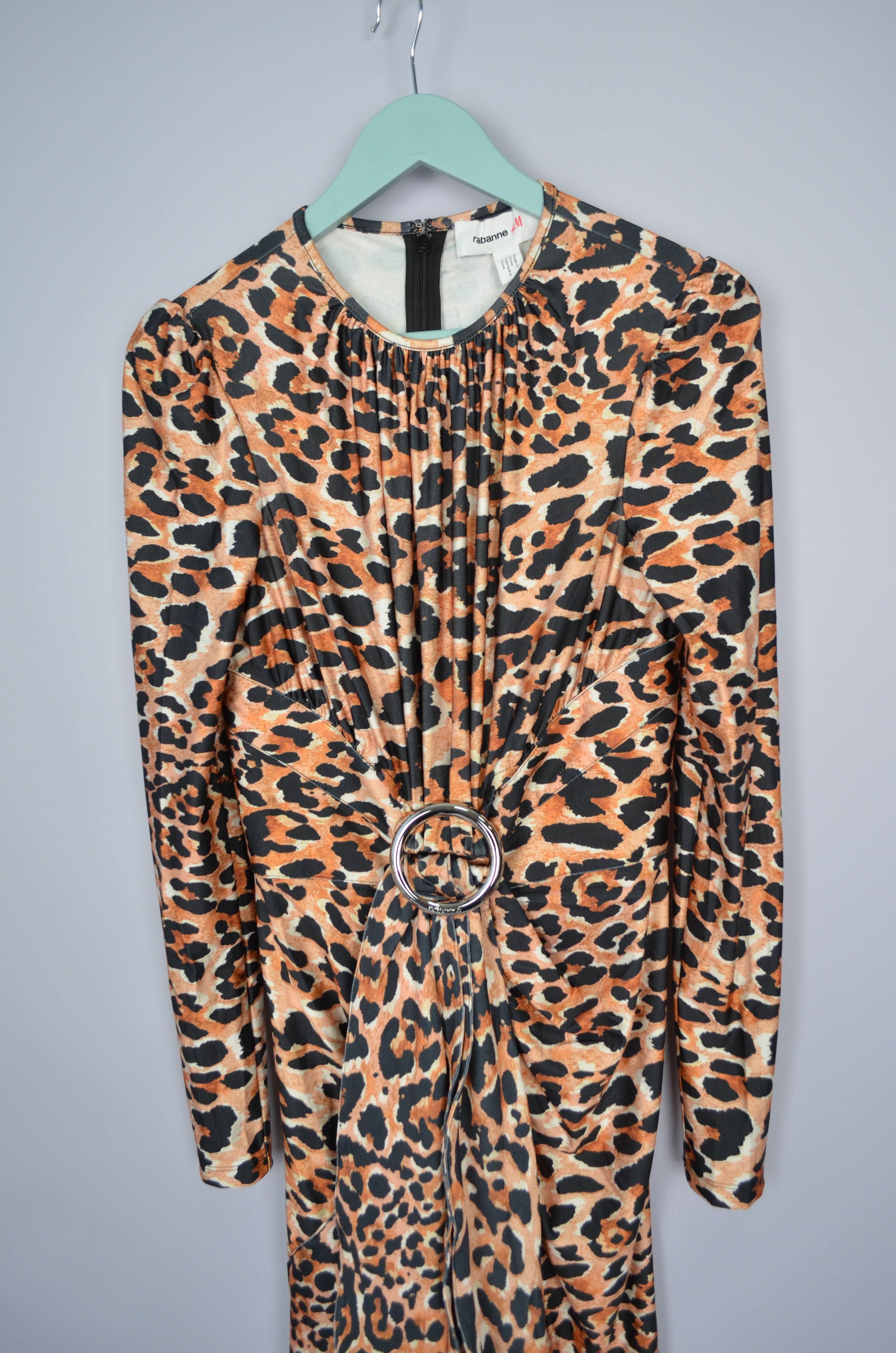 Designer × H&M × Paco Rabanne H&M x Paco Rabanne Dress Leopard Print Buckle Detail Stretch Size XS / US 0-2 / IT 36-38 - 4 Thumbnail
