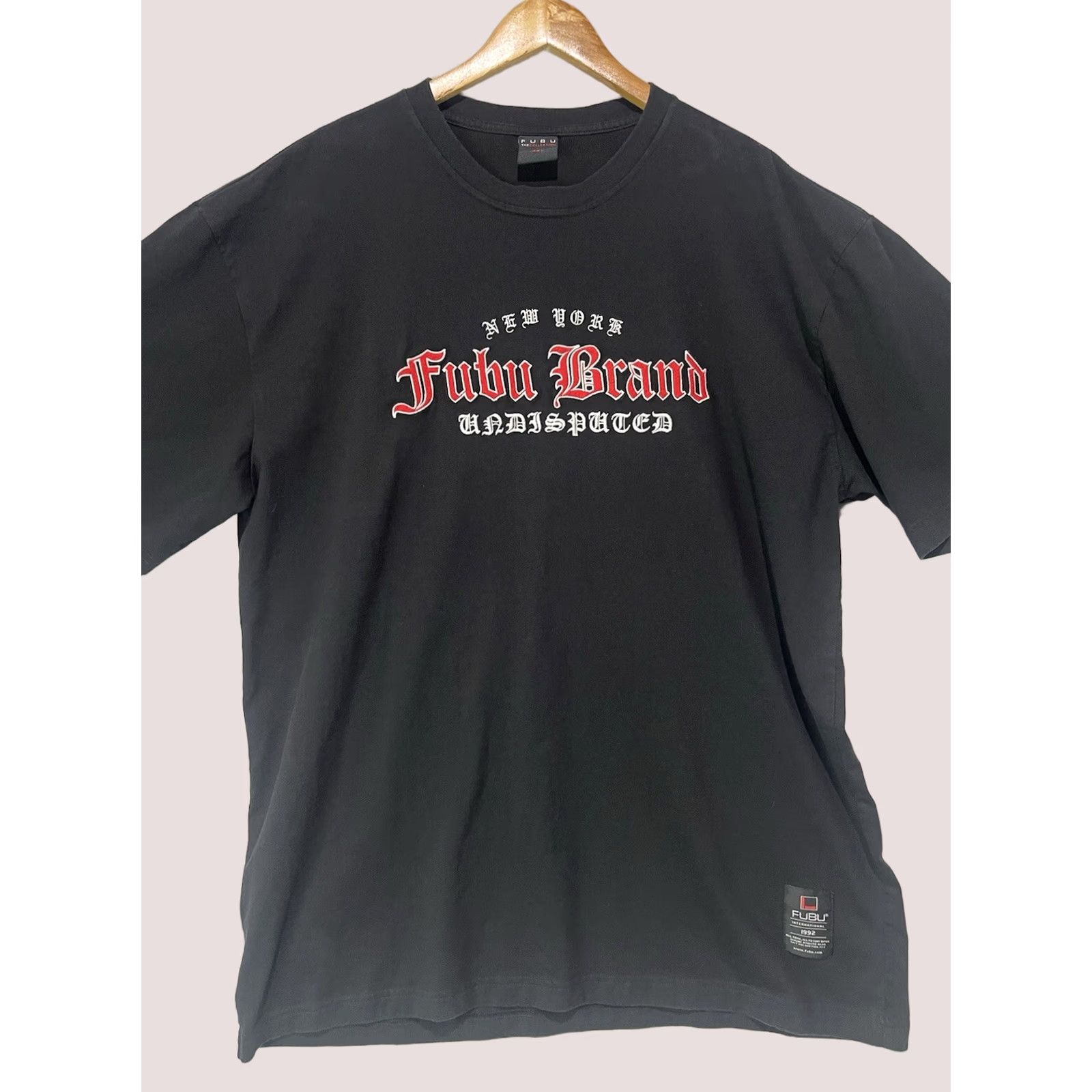 Fubu VINTAGE FUBU Shirt Mens 2XL Black Short Sleeve Embroidered New York Undisputed Size US XXL / EU 58 / 5 - 1 Thumbnail
