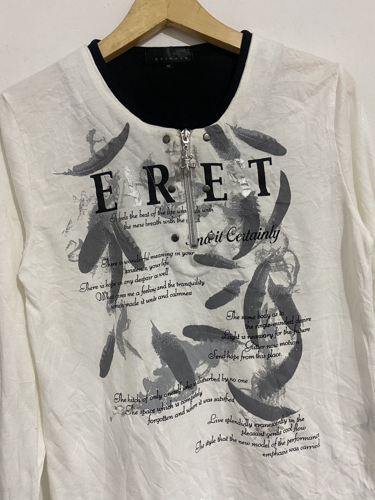 If Six Was Nine × Japanese Brand × Le Grande Bleu (L.G.B.) Spinash Japanese Zipper Poem Longsleeve Ifsix Lgb Styled Size US M / EU 48-50 / 2 - 2 Thumbnail