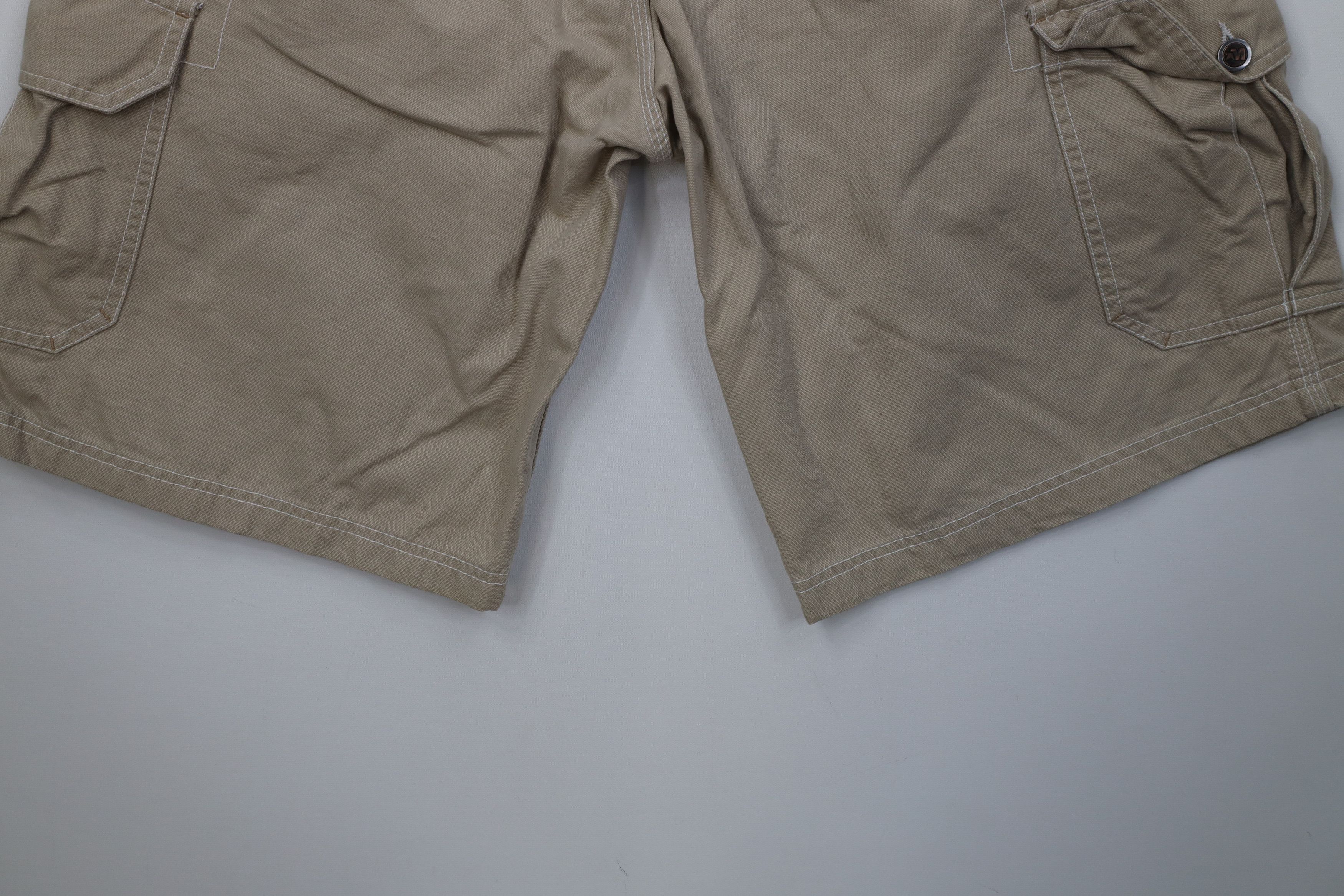 Vintage Vintage 90s Y2K Streetwear Canvas Cargo Shorts Khaki Tan Size US 34 / EU 50 - 12 Thumbnail