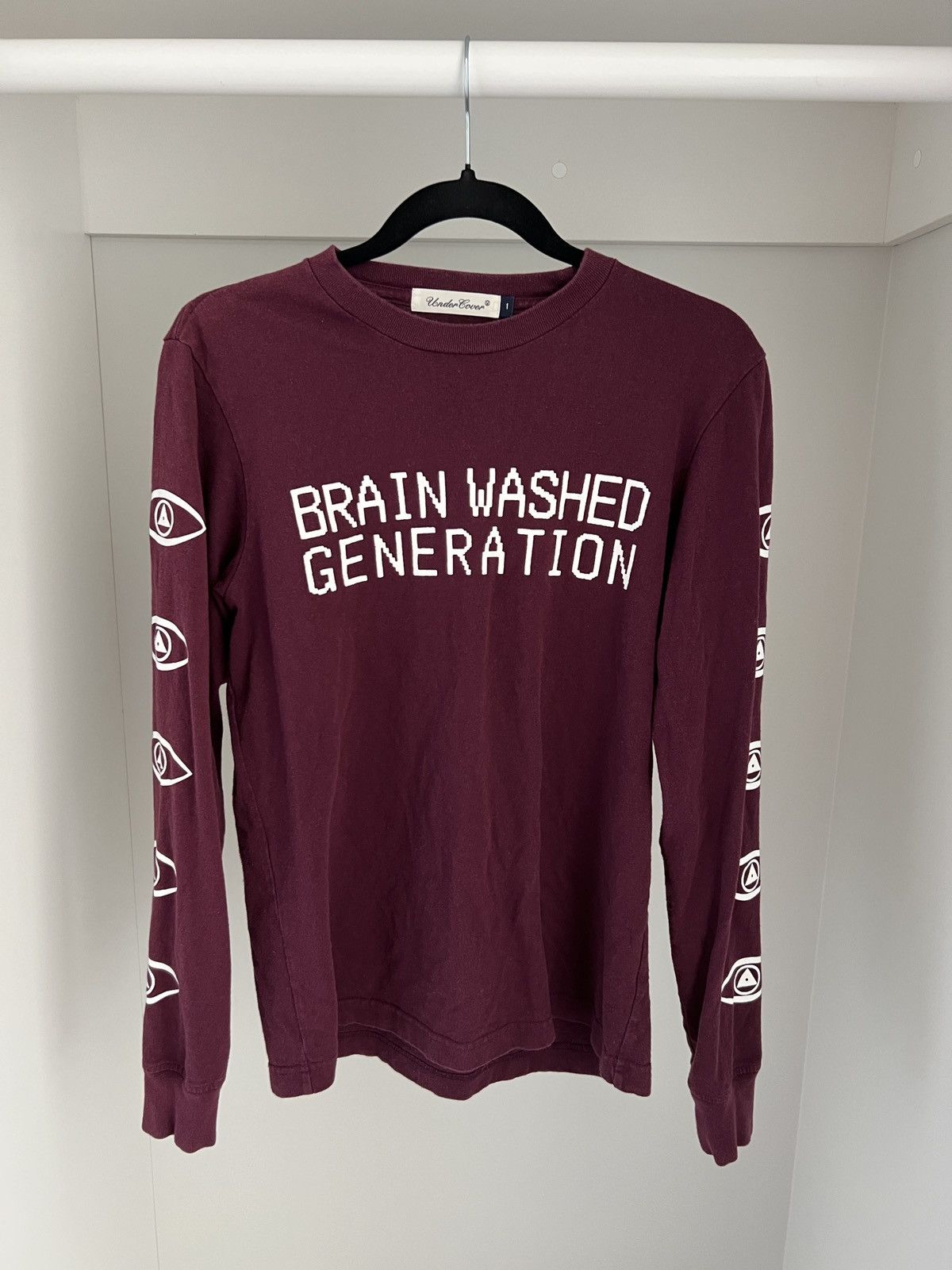 Pre-owned Undercover Brainwashed Generation Long Sleeve T-shirt In Burgundy