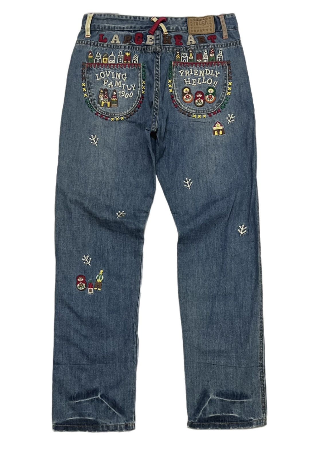 Japanese Brand ROUGH Rare Design Denim Pant Size US 30 / EU 46 - 3 Thumbnail