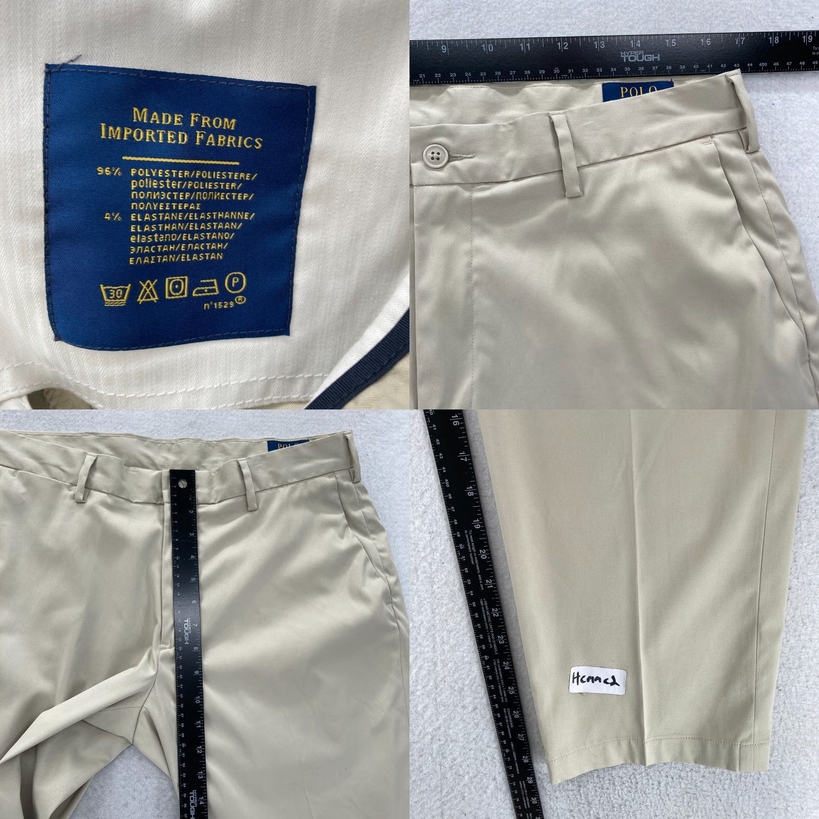 Polo Ralph Lauren Polo Ralph Lauren Golf Pants Mens 34x32 Beige Performance Stretch Classic Fit Size US S / EU 44-46 / 1 - 8 Thumbnail