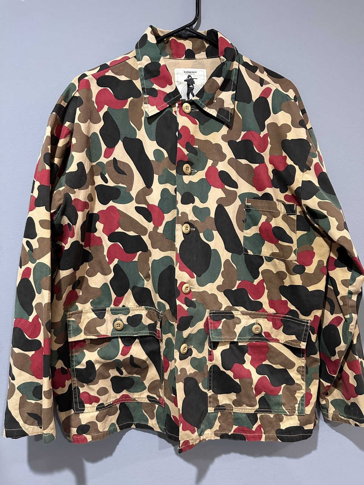 Bape Vintage 90’s Bape Swiss Camo Shirt Size US XL / EU 56 / 4 - 1 Thumbnail