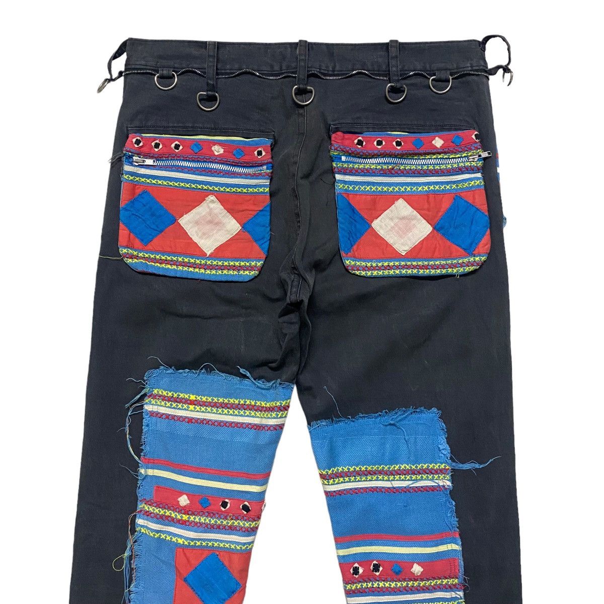 Undercover SS03 Undercover Scab Ethnic Patchwork Flare Pants Size US 29 - 10 Thumbnail