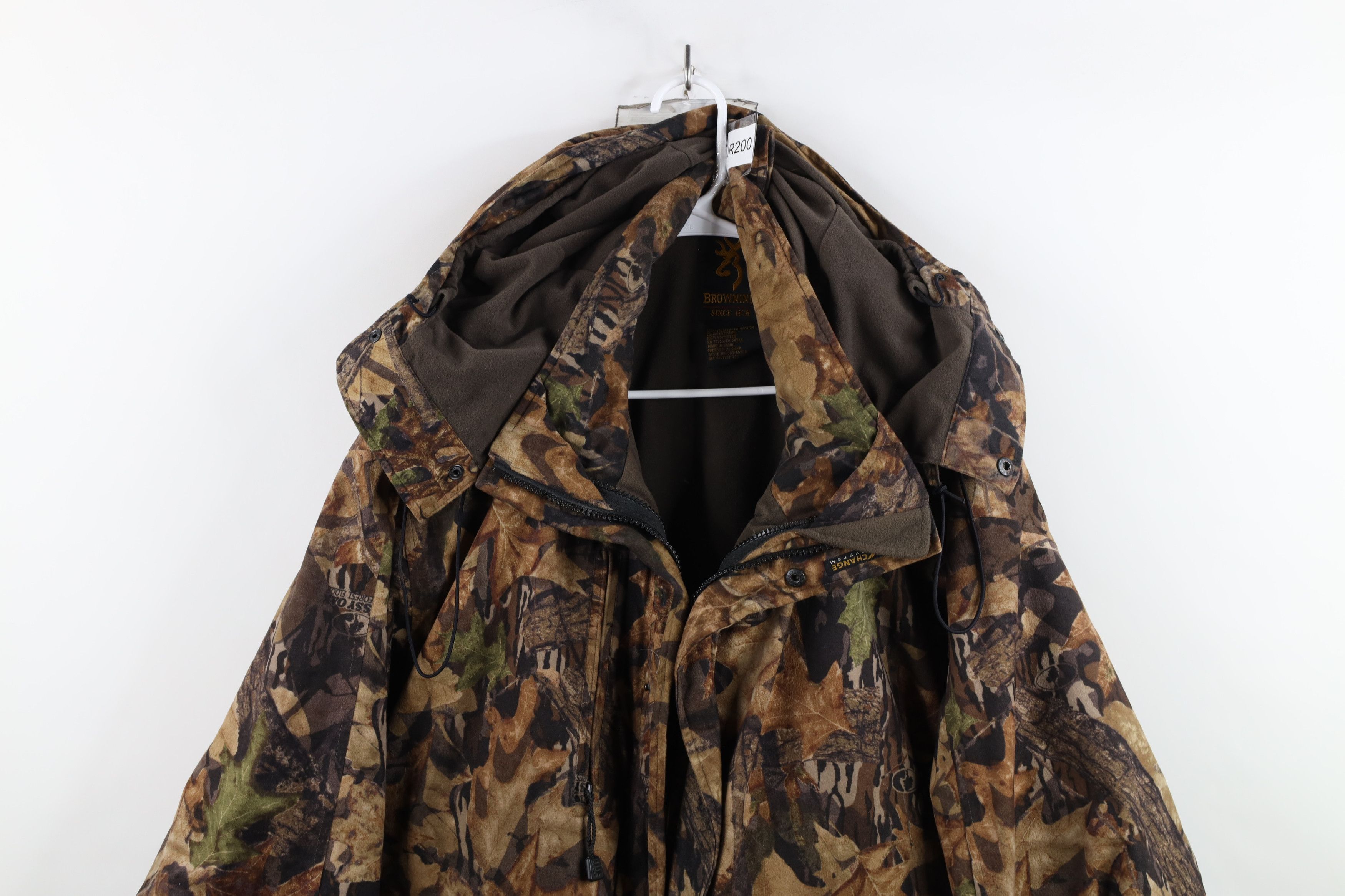 Vintage Vintage Browning Mossy Oak Camouflage Chamois Hooded Jacket Size US XL / EU 56 / 4 - 2 Thumbnail