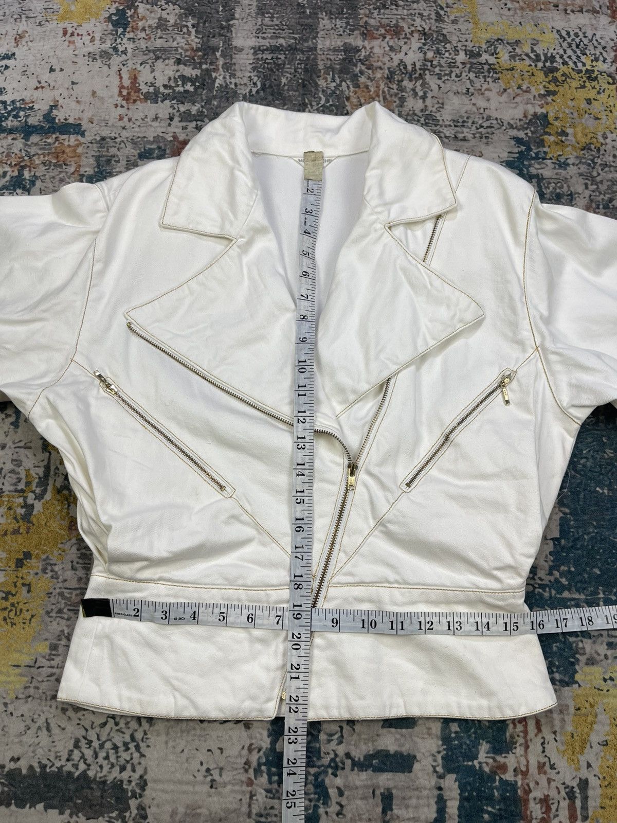 Vintage Vtg Moustache Double Collar Cropped Biker Jacket Size M / US 6-8 / IT 42-44 - 9 Thumbnail