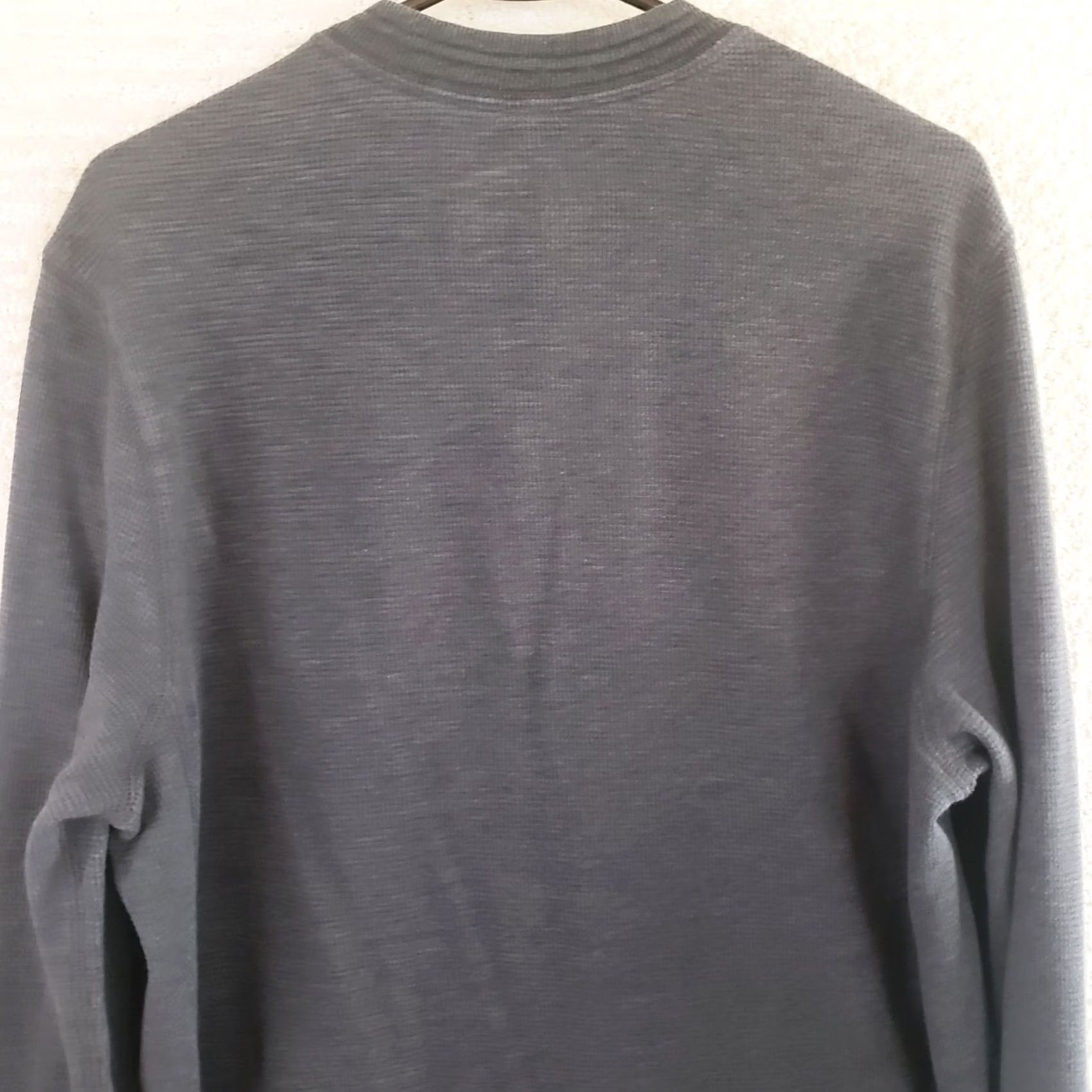 Vintage Casuals Henley Mens M Dark Gray Long Sleeve Waffle Knit Thermal Shirt Outdoors Size US M / EU 48-50 / 2 - 7 Thumbnail