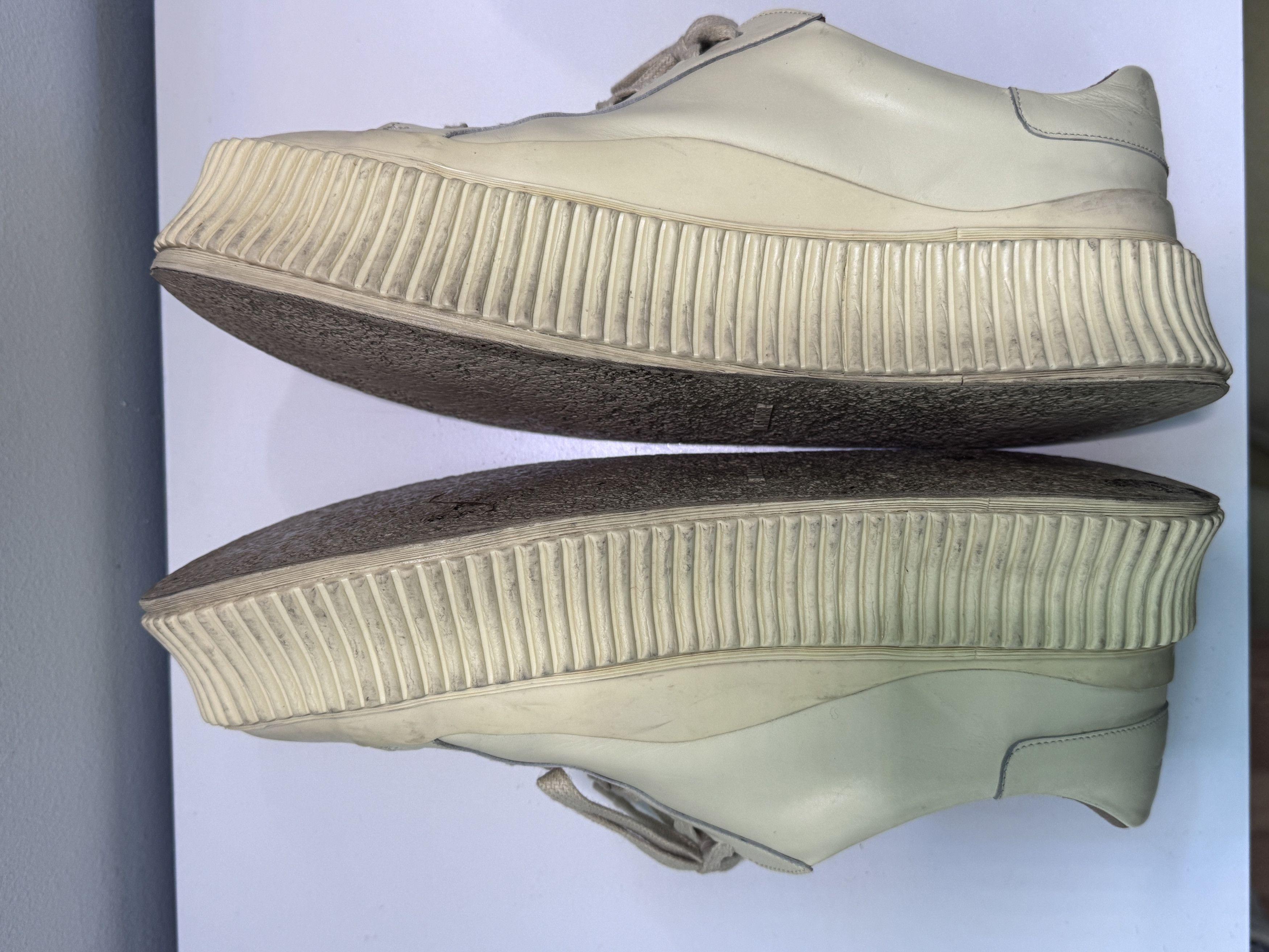 Jil Sander Jil Sander Agnellato Sneaker EU 42 US 9 Light Yellow Size US 9 / EU 42 - 11 Thumbnail
