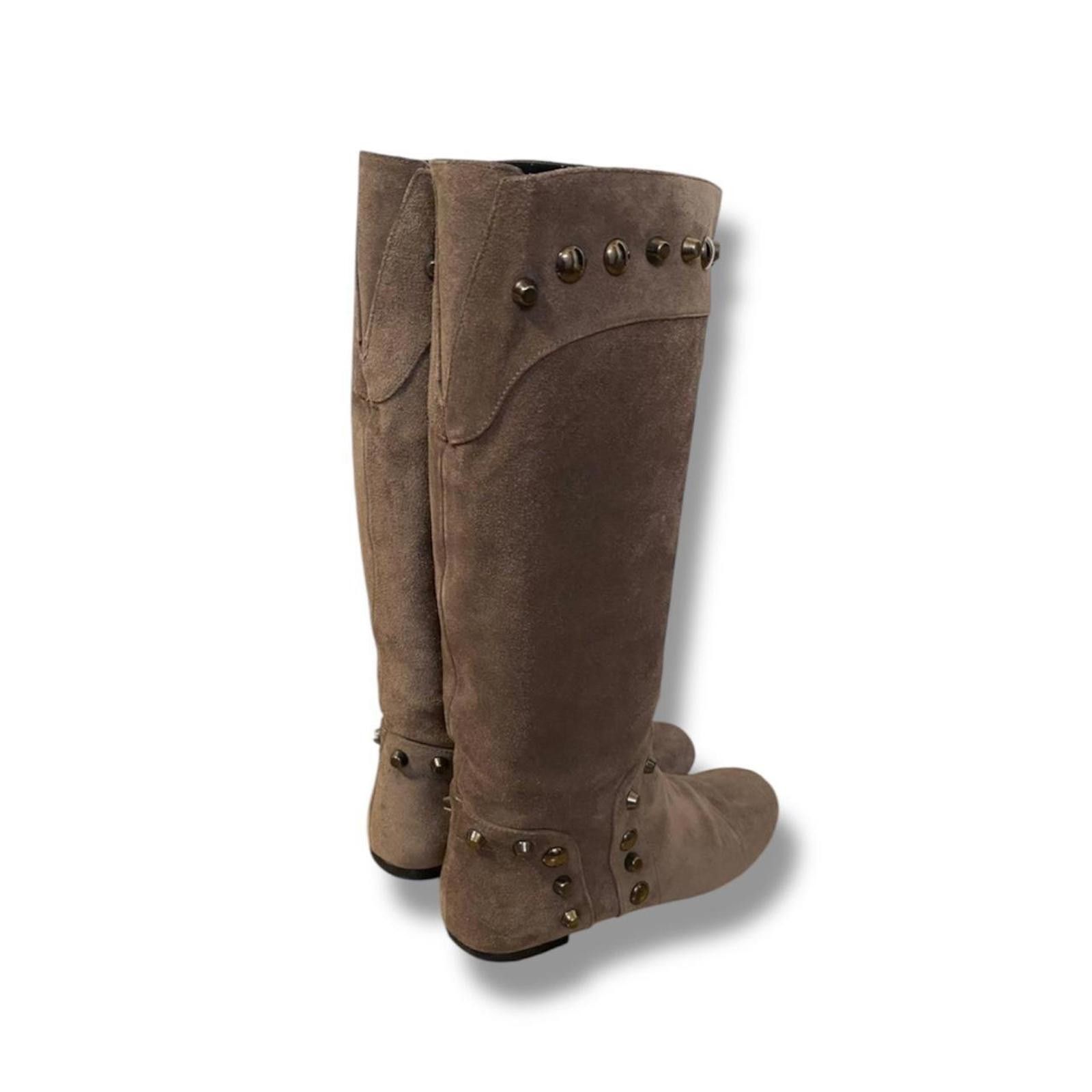 Other Western style studs fairy grunge mid length boots Size US 6 / IT 36 - 5 Thumbnail