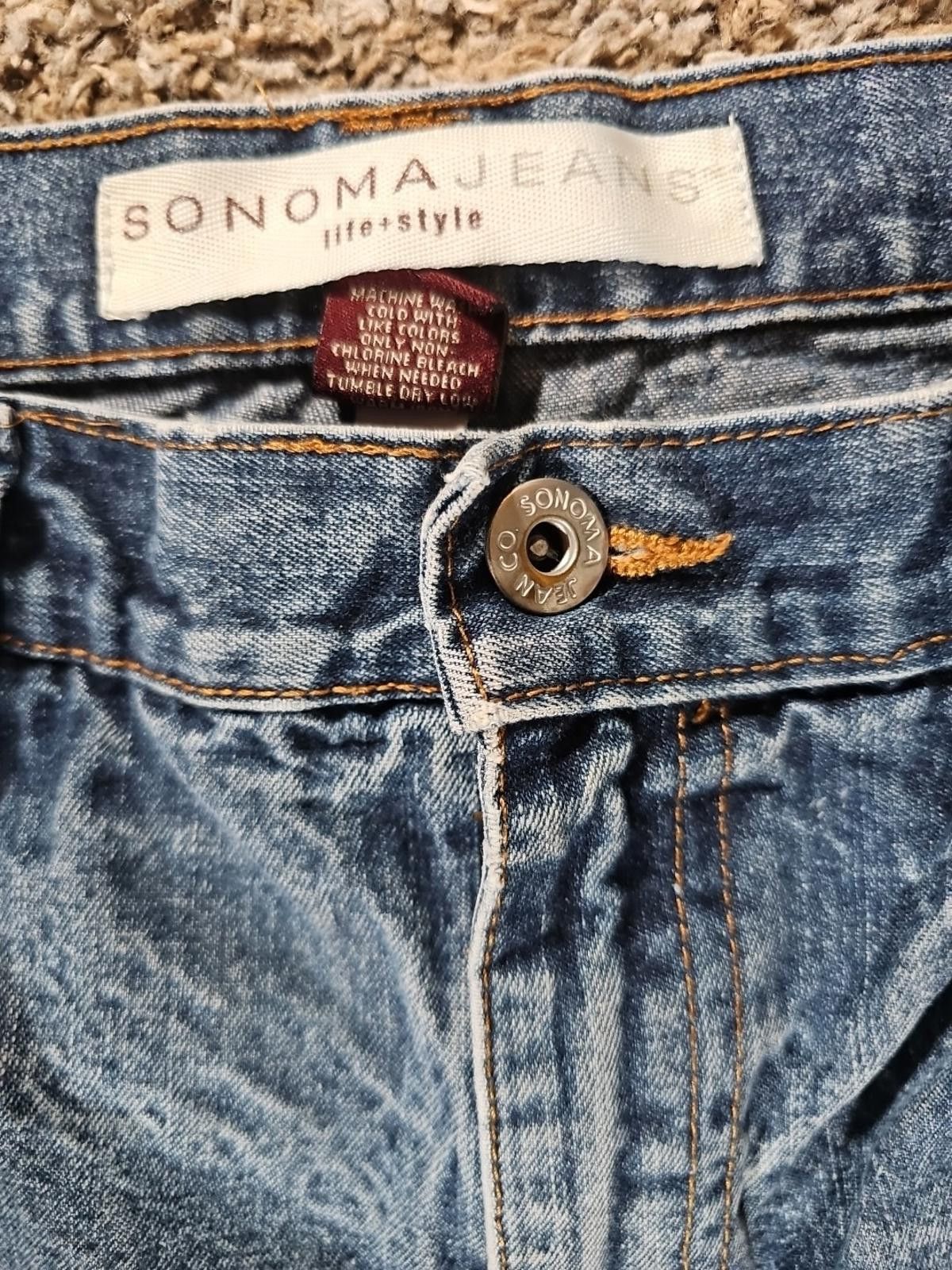 Sonoma SONOMA Petite Women's Blue Modern Fit Size 8 Size 30" / US 8 / IT 44 - 2 Thumbnail