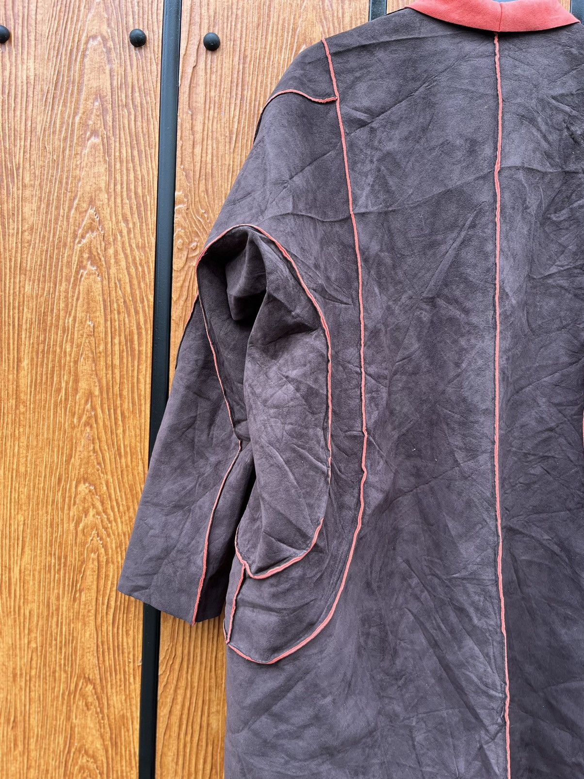 Designer × Issey Miyake Issey Miyake Deconstructed Reversible Suede Batwing Coat Size US M / EU 48-50 / 2 - 5 Thumbnail