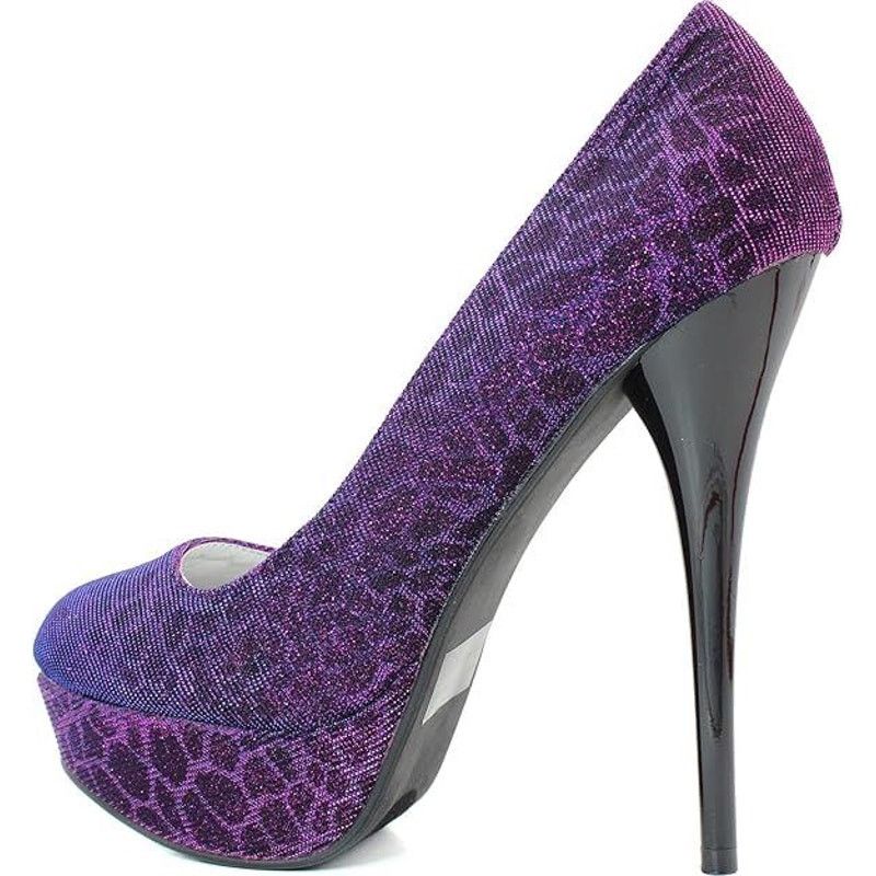 Other QUPID Berry Fabric Leopard Lurex Fabric Heels Pumps | 7.5 Size US 7.5 / IT 37.5 - 4 Thumbnail