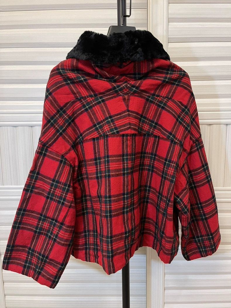 Comme des Garcons CDG Tao Plaid Leopard Print Cape 2505-Nextarrow Size US XS / EU 42 / 0 - 3 Thumbnail