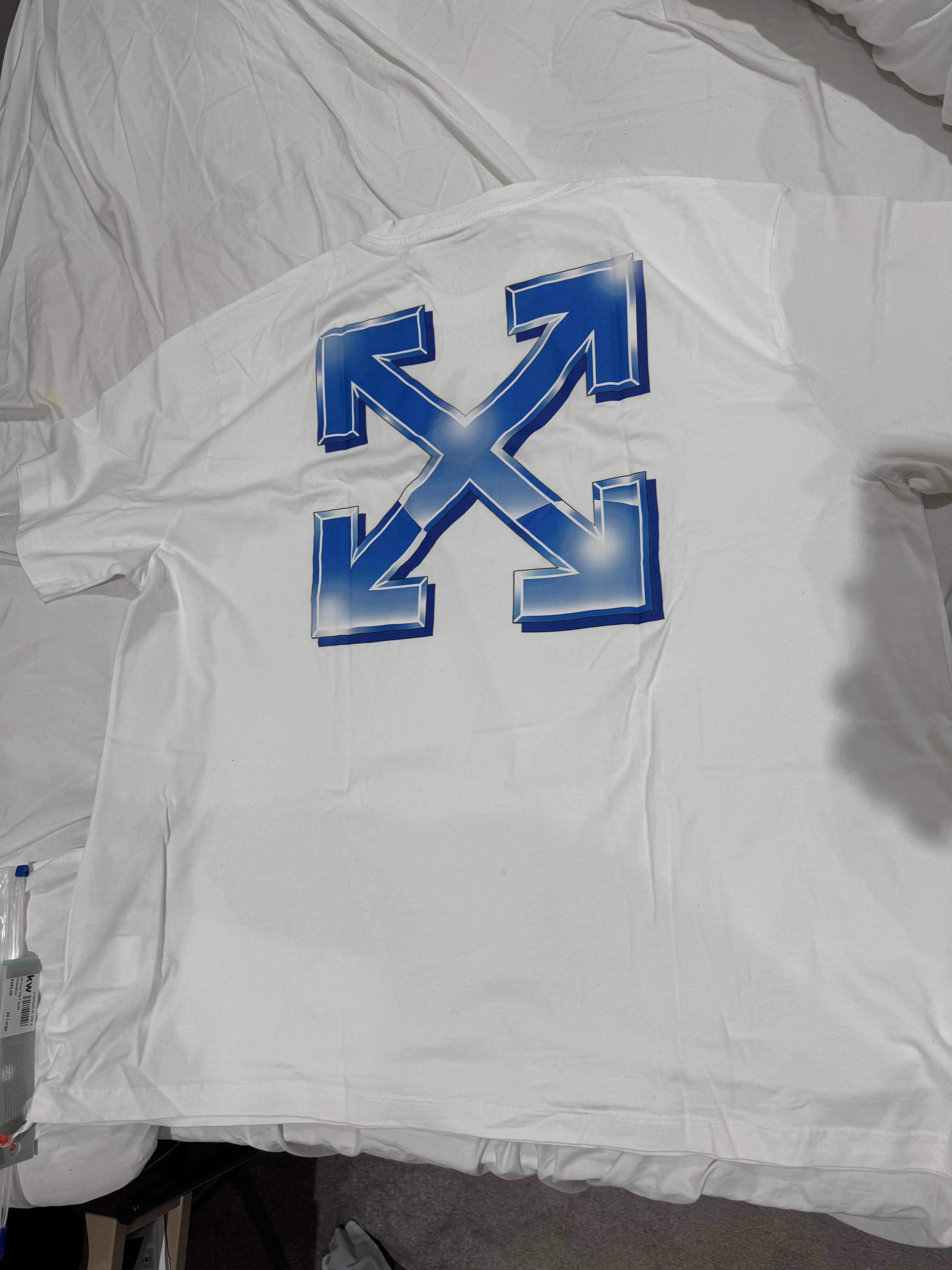 Off-White Blue arrow metallic shirt Size US XXL / EU 58 / 5 - 4 Thumbnail