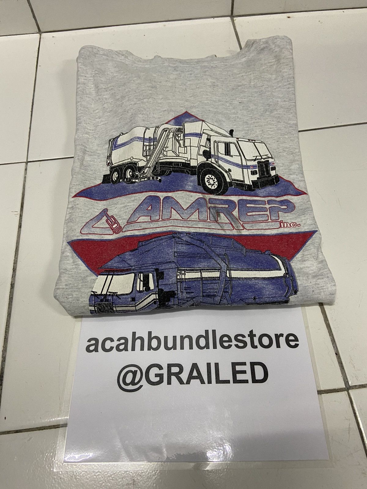 Vintage AMREP GARBAGE TRUCKER VINTAGE LONG SLEEVE Size US XL / EU 56 / 4 - 18 Thumbnail