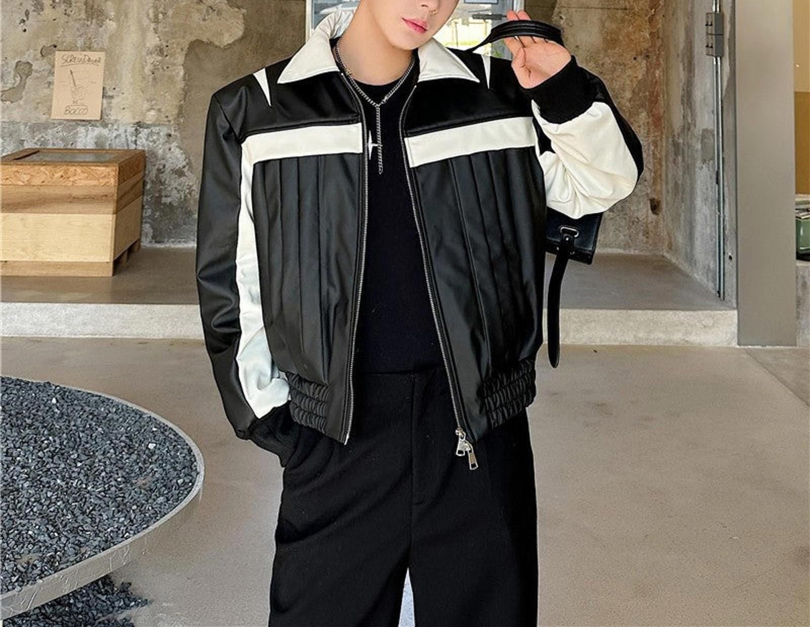 Japanese Brand Two Tone Colorblock Bomber Jacket Size US M / EU 48-50 / 2 - 2 Thumbnail