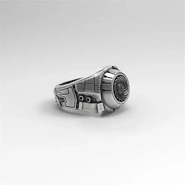 Vintage Cyberpunk Mecha Engine Opening Finger Rings Size ONE SIZE - 3 Thumbnail
