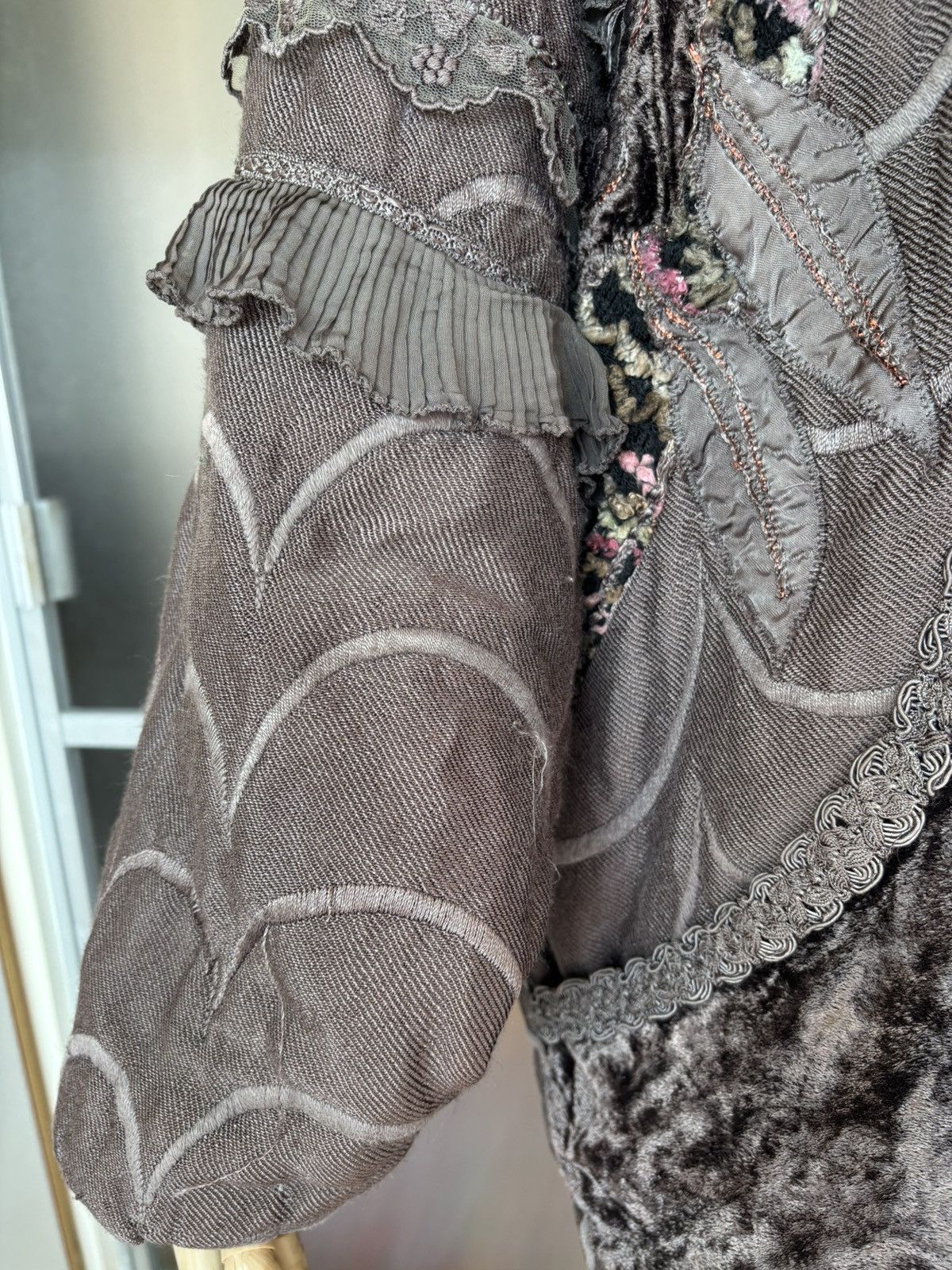 Designer × Vintage Vintage Dramatic Wearable Art Coat Jacket Size XXL / US 16-18 / IT 52-54 - 9 Thumbnail