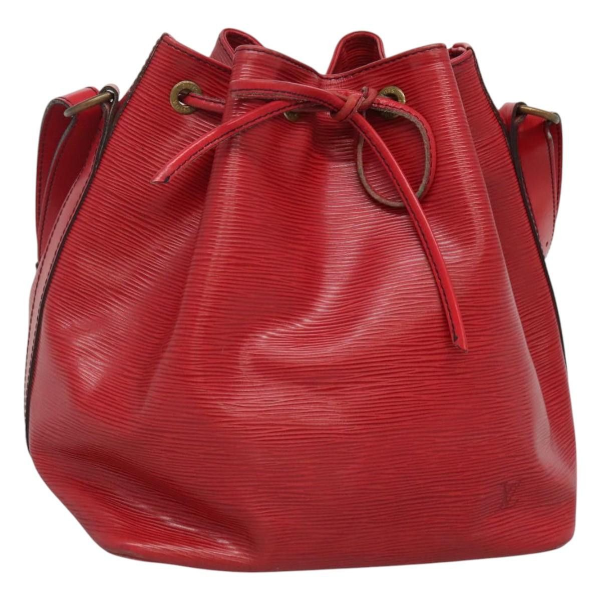 Louis Vuitton Epi Petit Noe Shoulder Bag Red M44107 Lv Auth 116739, Women's