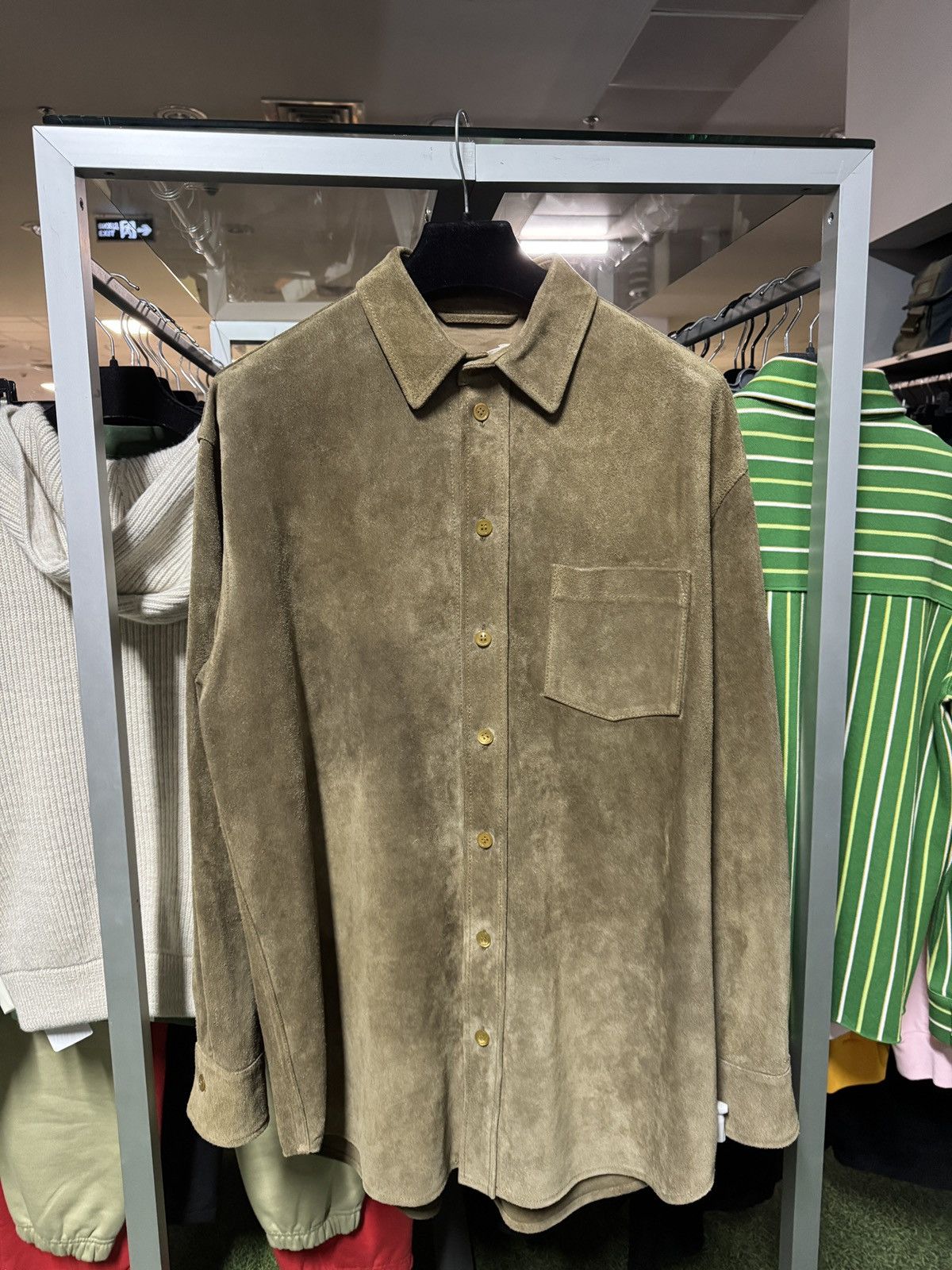 Marni Last Size Marni Suede Brown Shirt Size US M / EU 48-50 / 2 - 1 Thumbnail