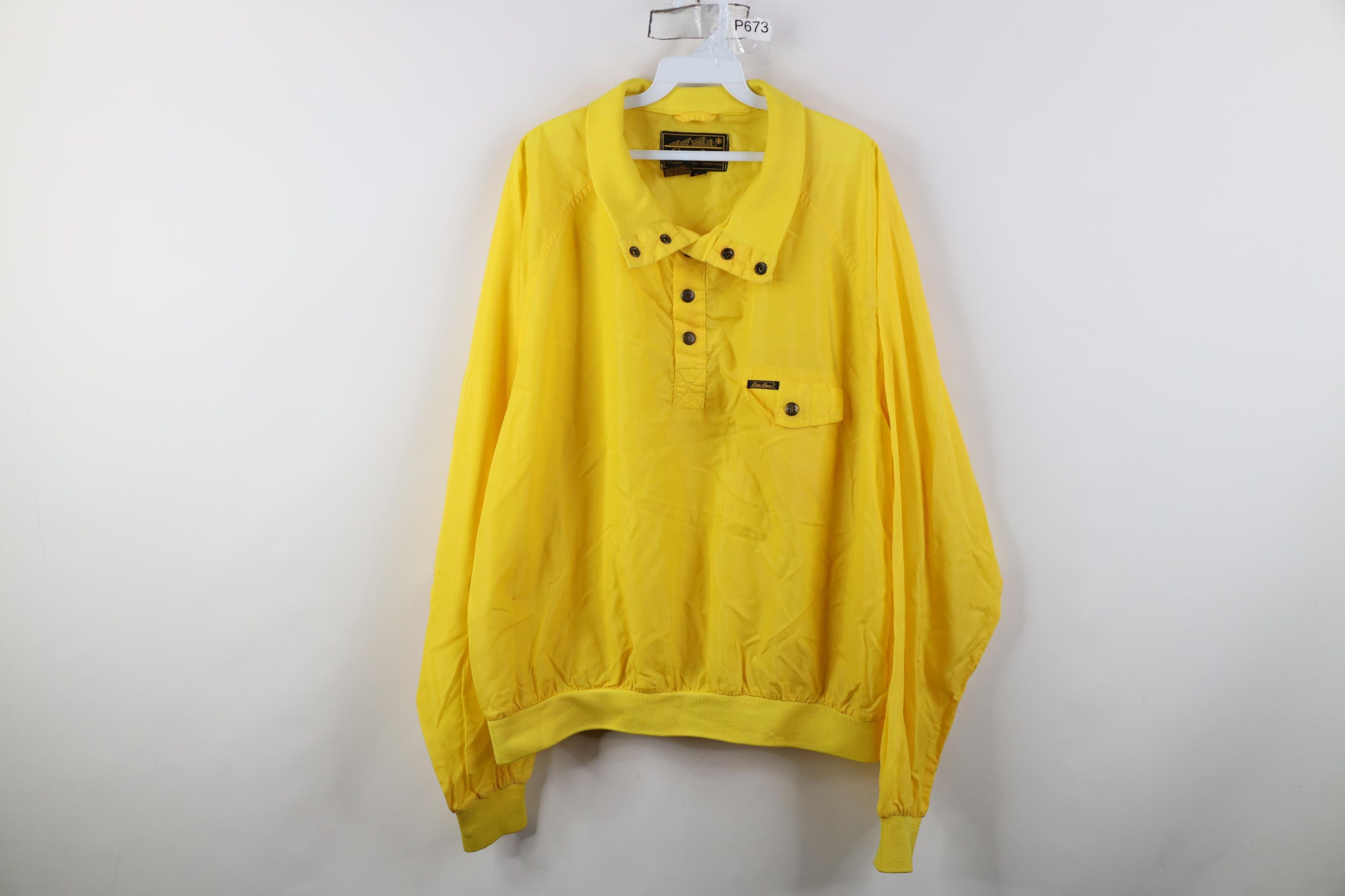 Eddie Bauer Vintage 90s Eddie Bauer Pullover Windbraker Jacket Yellow Size US XXL / EU 58 / 5 - 1 Thumbnail