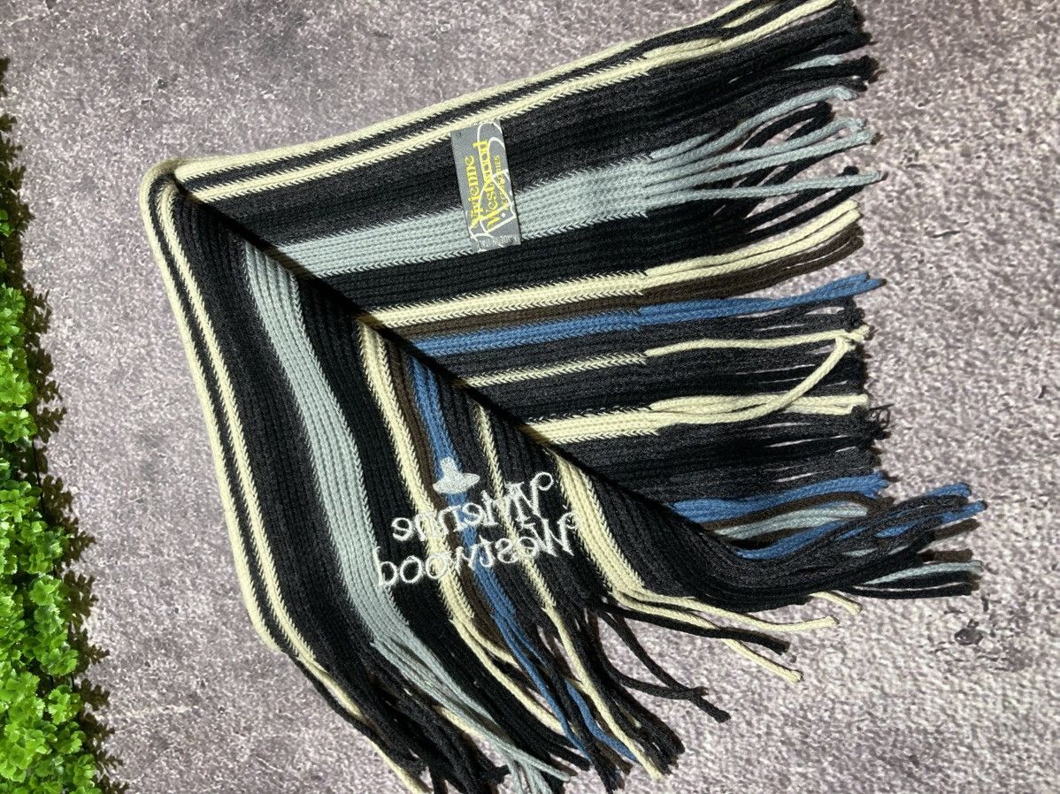 Vivienne Westwood Vivienne Westwood Accessories Wool Scarf Striped Orb Logo Size ONE SIZE - 2 Thumbnail