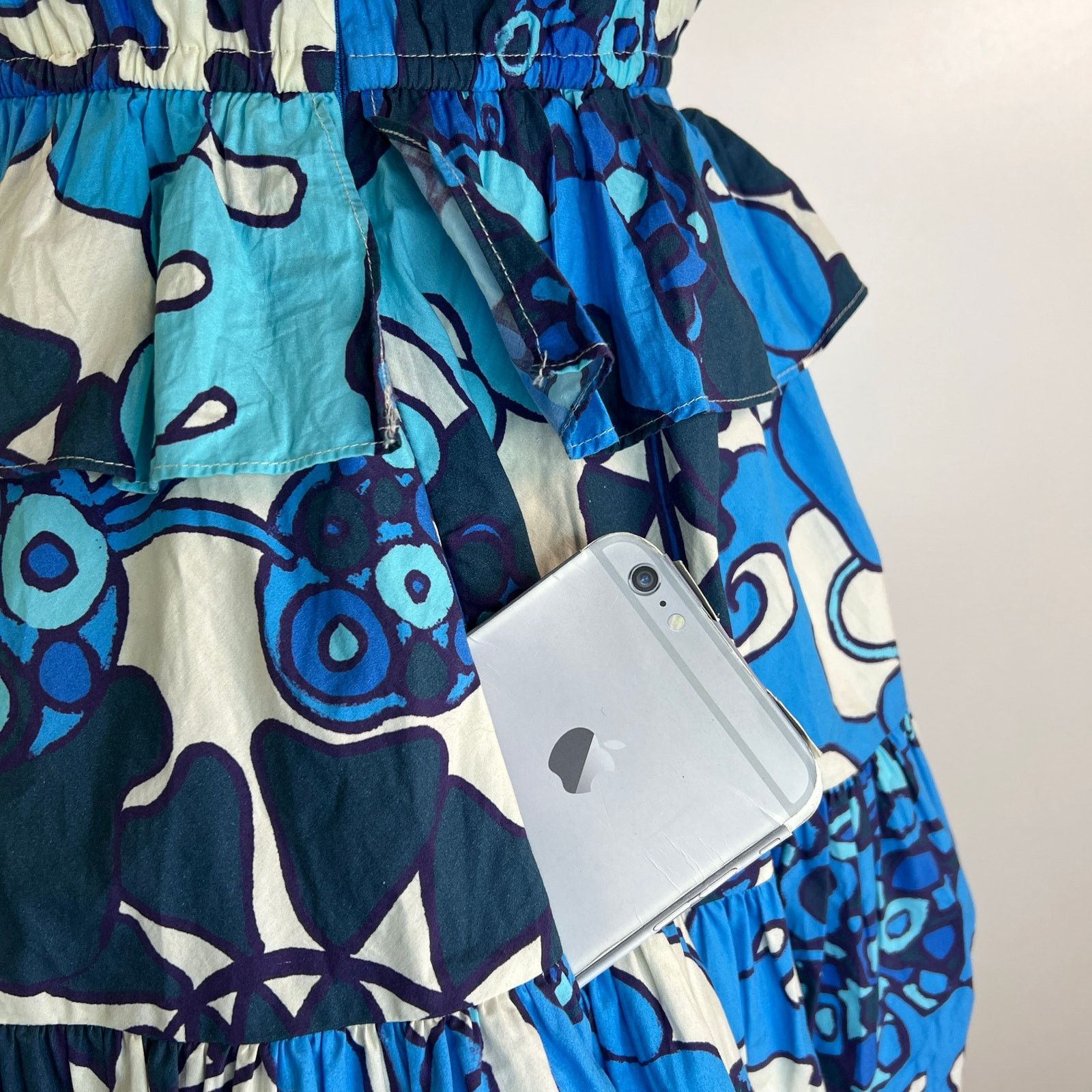 RHODE Rhode Valerie Mini Dress Printed Floral Cotton Ruffles Size XS / US 0-2 / IT 36-38 - 6 Thumbnail