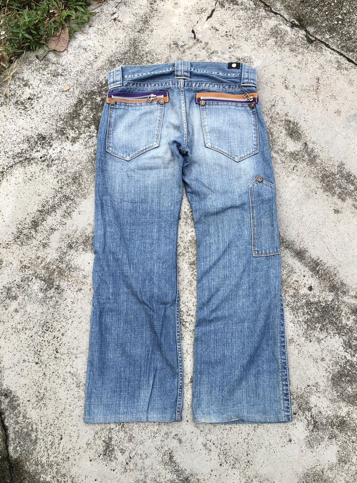 Japanese Brand WIDE LEG JAPANESSEN BLUE WAY JEANS Size US 34 / EU 50 - 6 Thumbnail