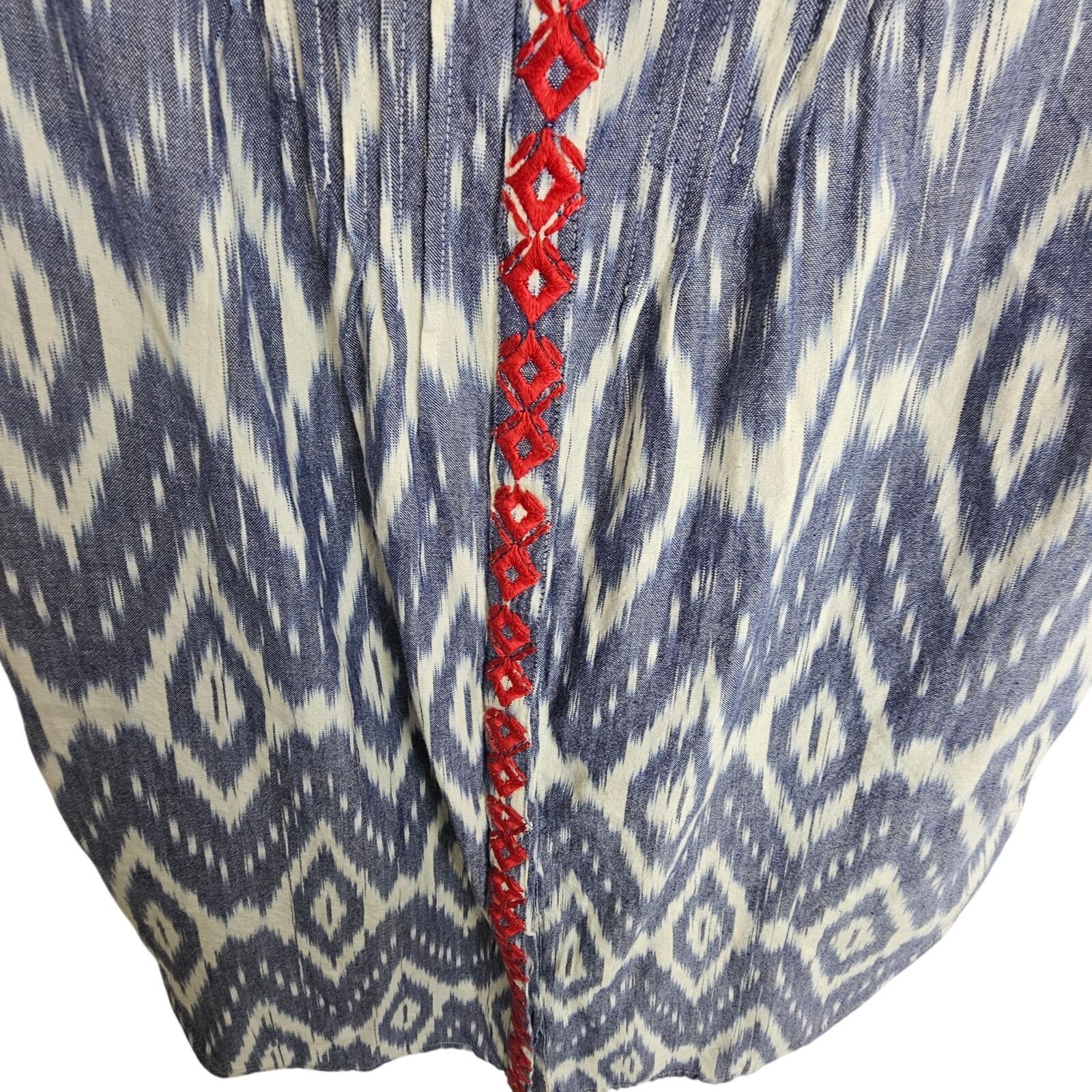 Sundry Sundance Womens Isabel Ikat Shirt Dress Size PM Embroidered Size M / US 6-8 / IT 42-44 - 4 Thumbnail