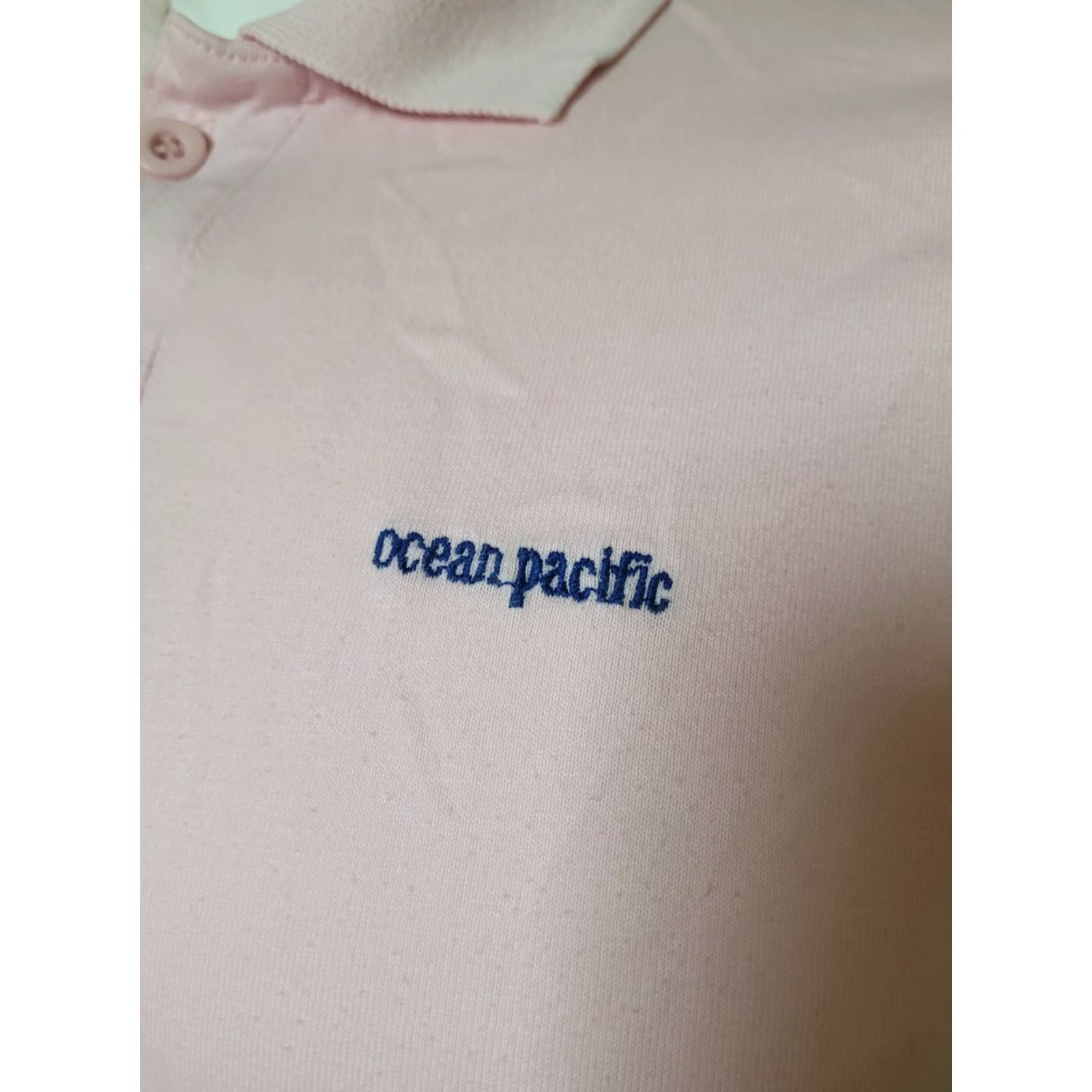 Ocean Pacific VTG Ocean Pacific Polo Shirt Logo OP Surfing Beach Polo Medium Pink Men's Shirt 70s 80s Vintage Surf Size US M / EU 48-50 / 2 - 2 Thumbnail