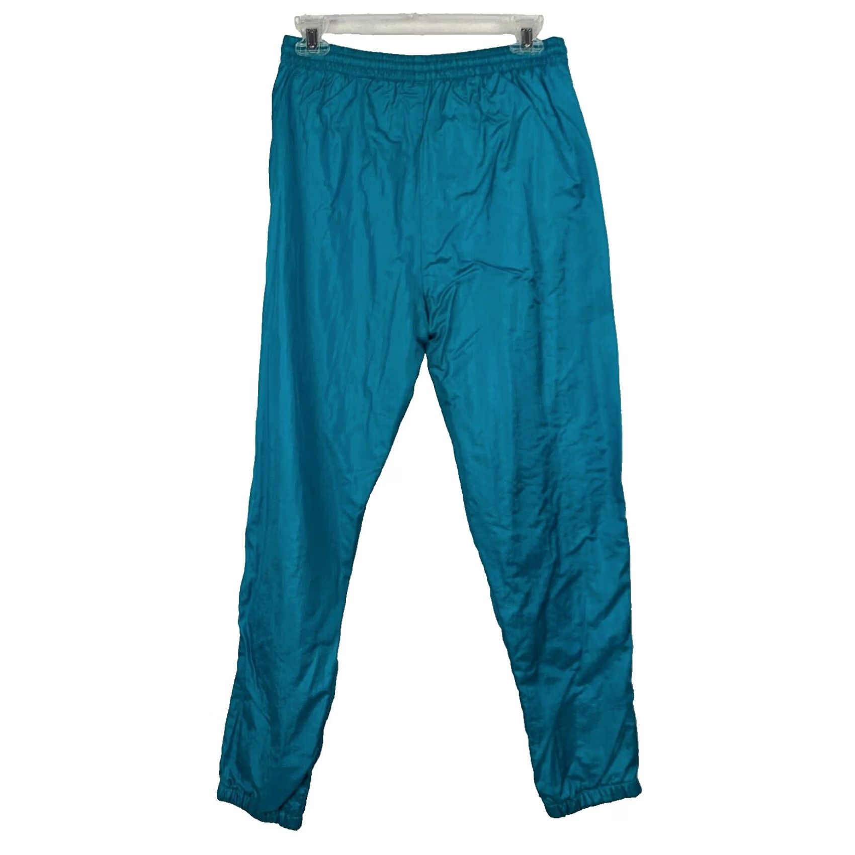 ESPIRIT VINTAGE Pro Spirit Swish Nylon Windbreaker Teal Blue Pants Size Small Size US 29 - 4 Thumbnail