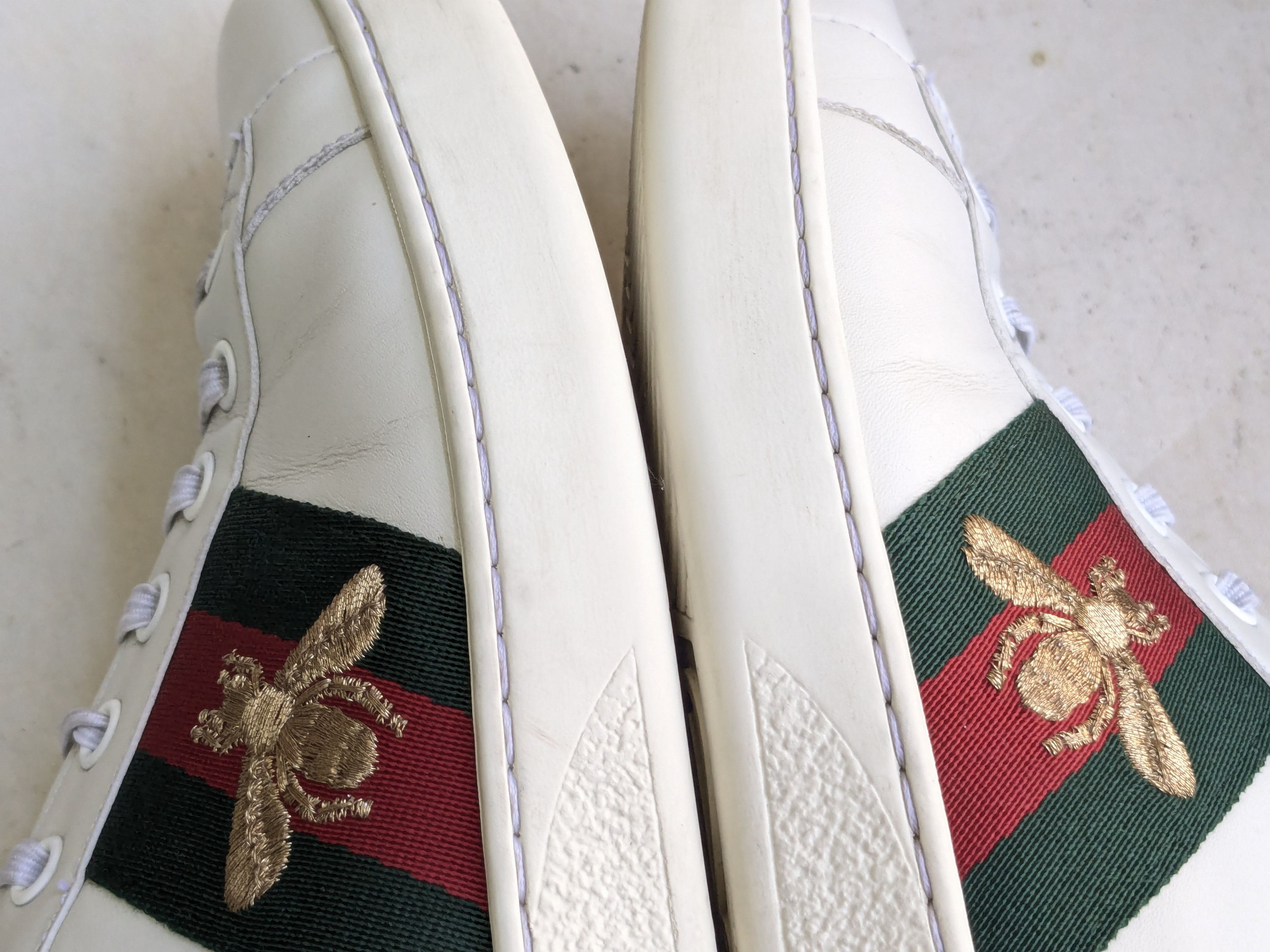 Gucci Gucci Ace Sneakers Bee White 8.5 Low Tops Size US 8.5 / EU 41-42 - 9 Thumbnail