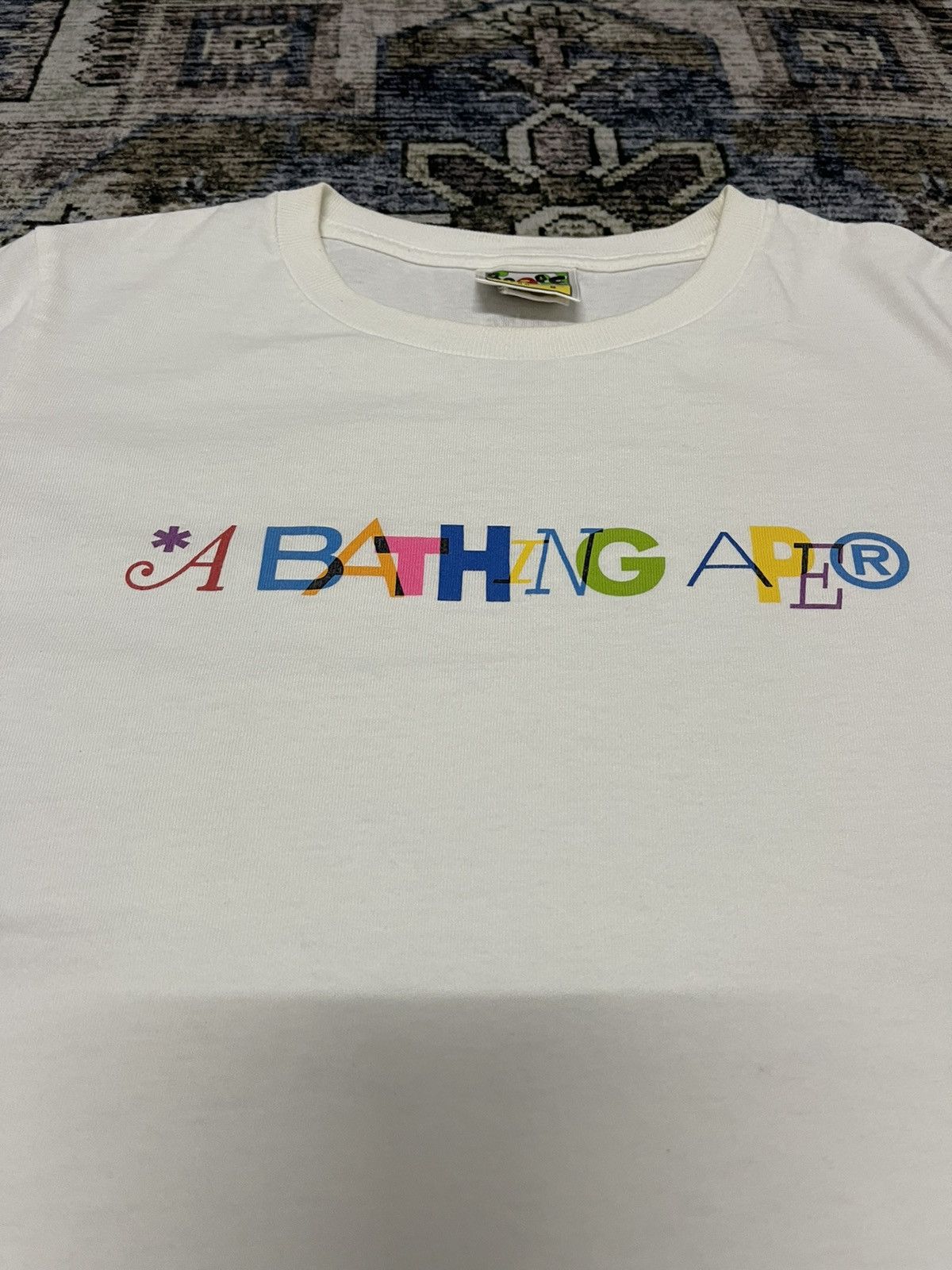 Bape 🇯🇵VINTAGE Y2K BATHING APE SPELLOUT RAINBOW VERY RARE Size S / US 4 / IT 40 - 2 Thumbnail