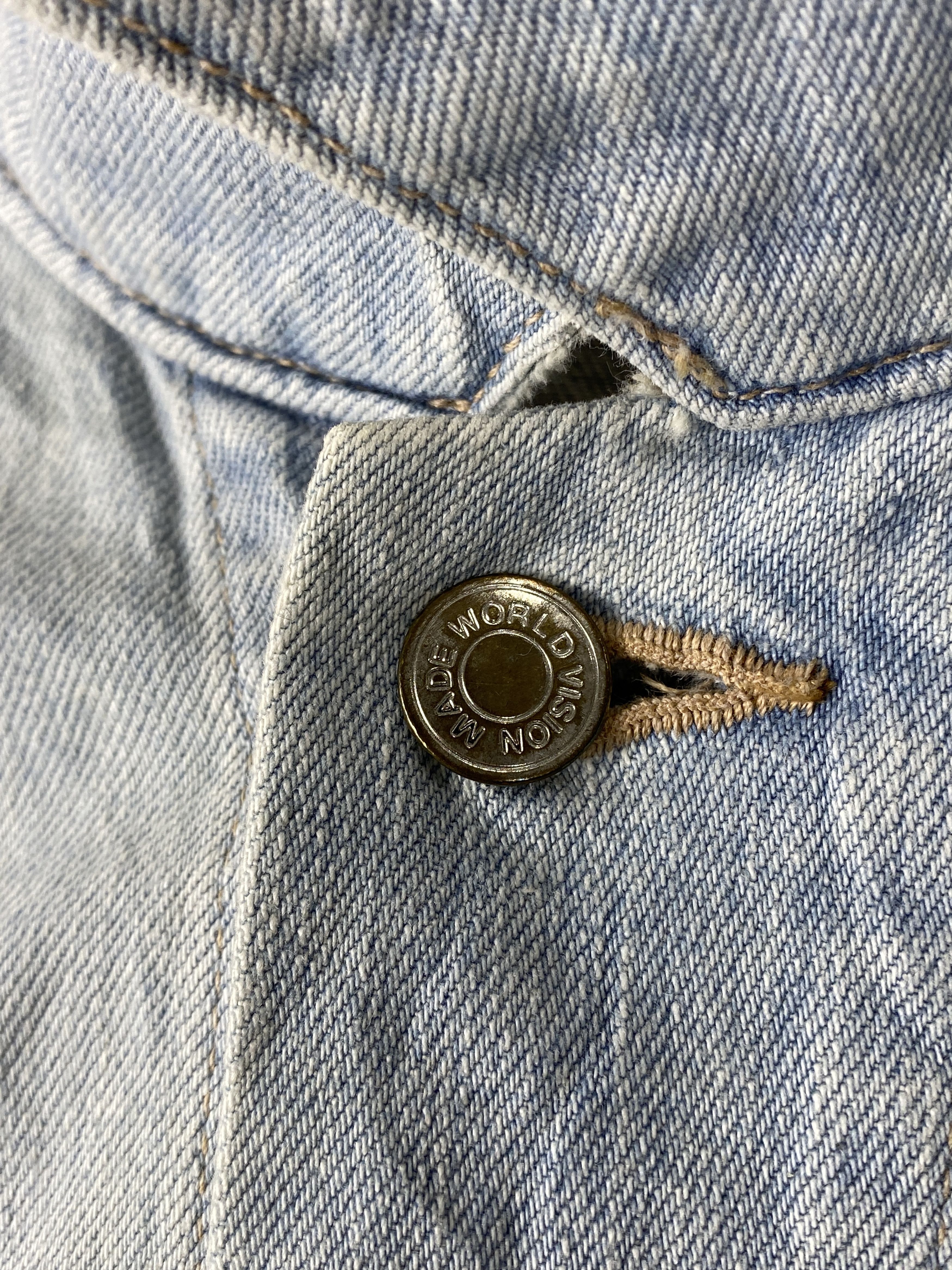 Vintage Vintage Japanese Brand Distressed Denim Jacket Size US XS / EU 42 / 0 - 3 Thumbnail