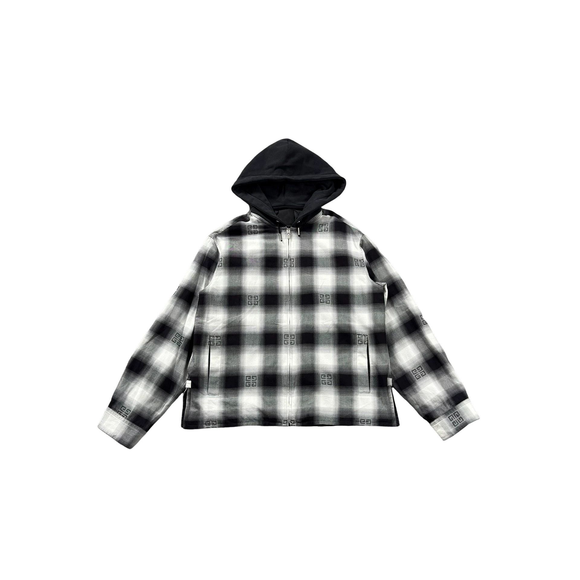 Givenchy Givenchy Plaid 4G Logo Zip-Up Hoodie Size S Size US S / EU 44-46 / 1 - 1 Thumbnail