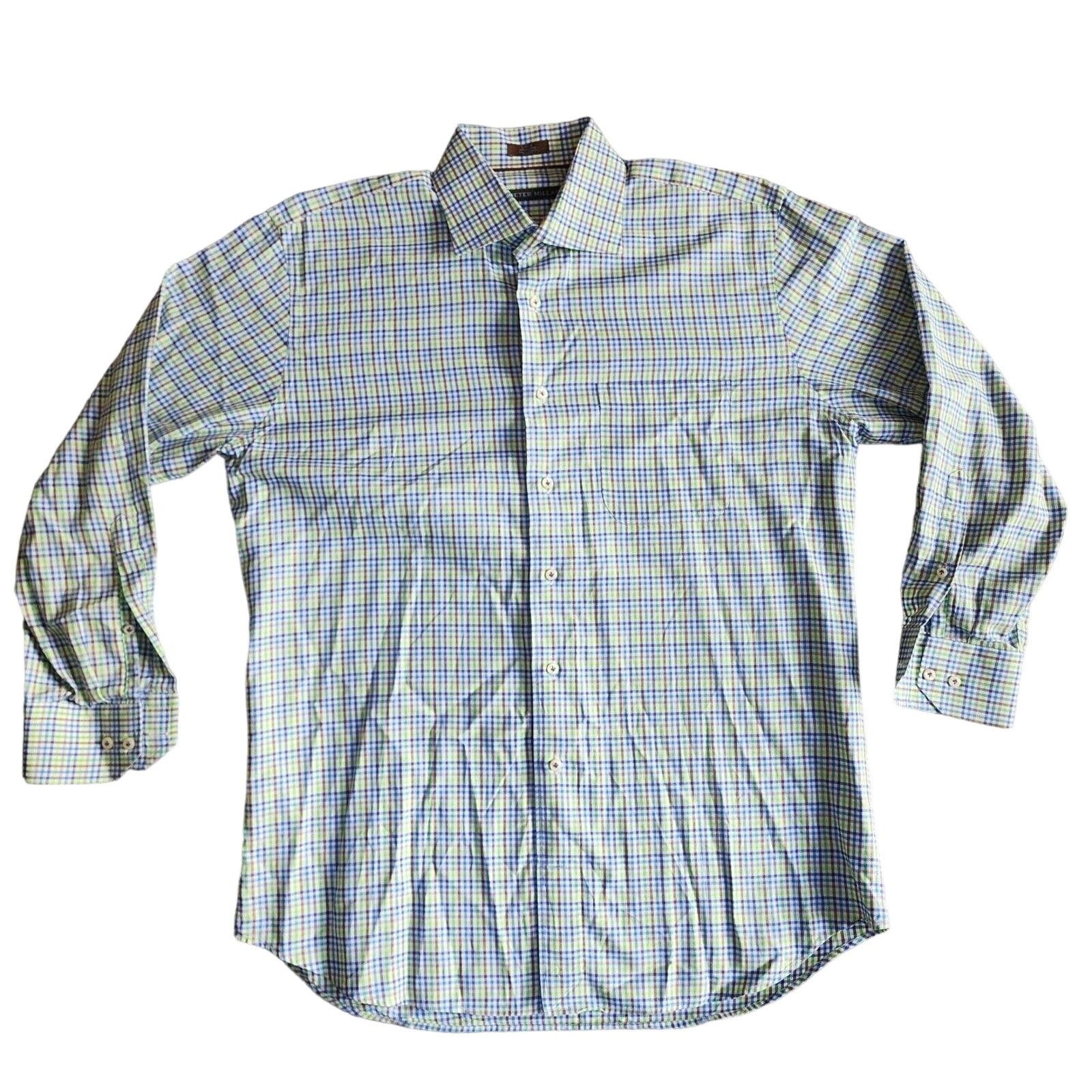 Peter Millar Peter Millar Mens Button Up LS Golf Polo Shirt Plaid LG Size US L / EU 52-54 / 3 - 1 Thumbnail