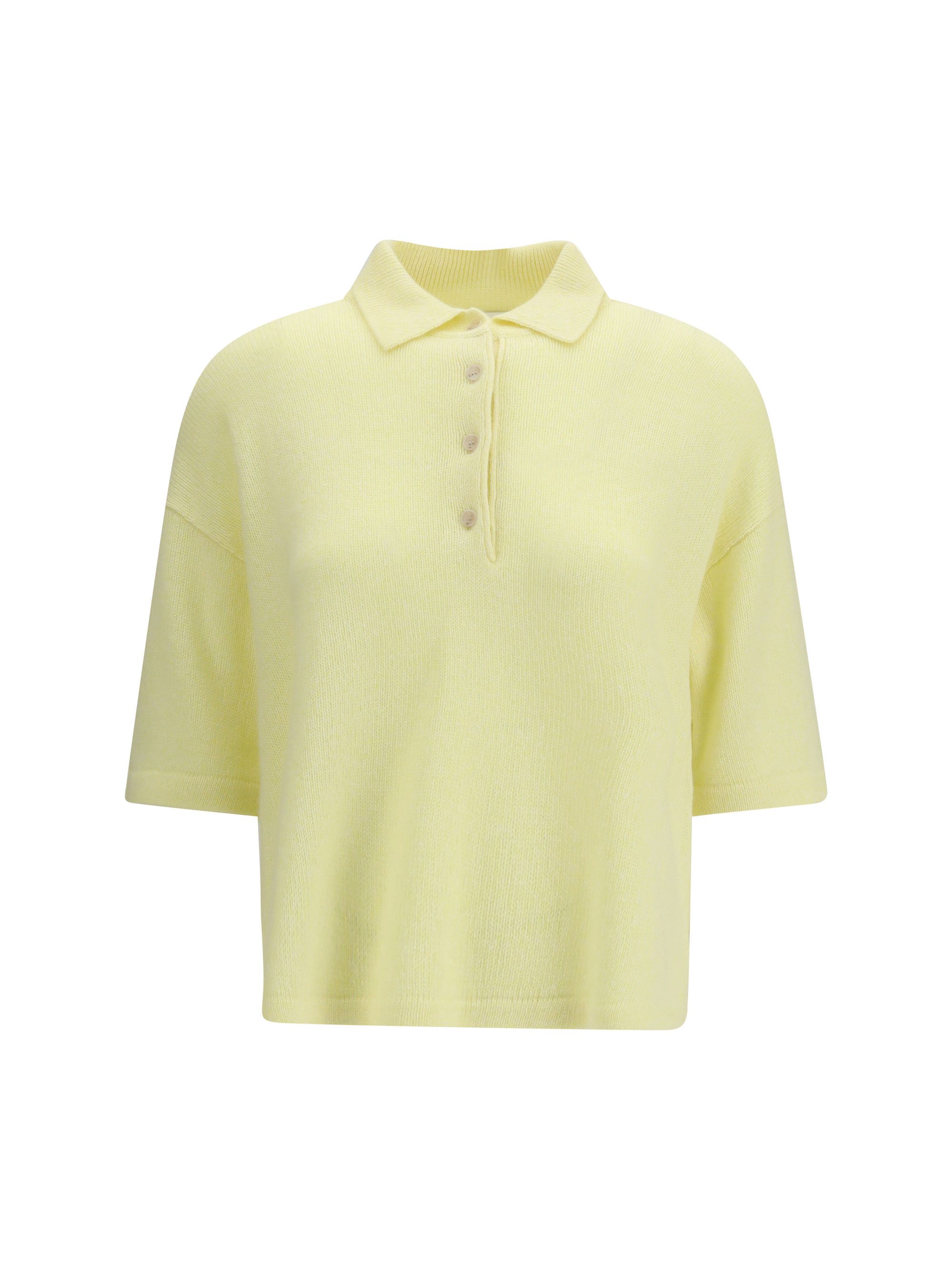 Short-sleeve polo neck Sweater