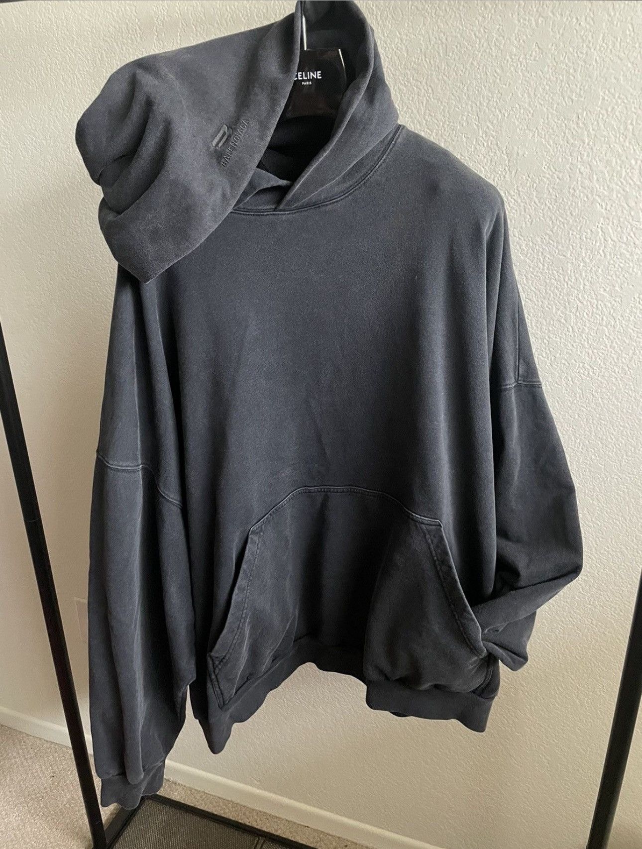 Balenciaga Balenciaga FW22 Sporty B Oversized Washed Pullover Hoodie Size US L / EU 52-54 / 3 - 1 Thumbnail