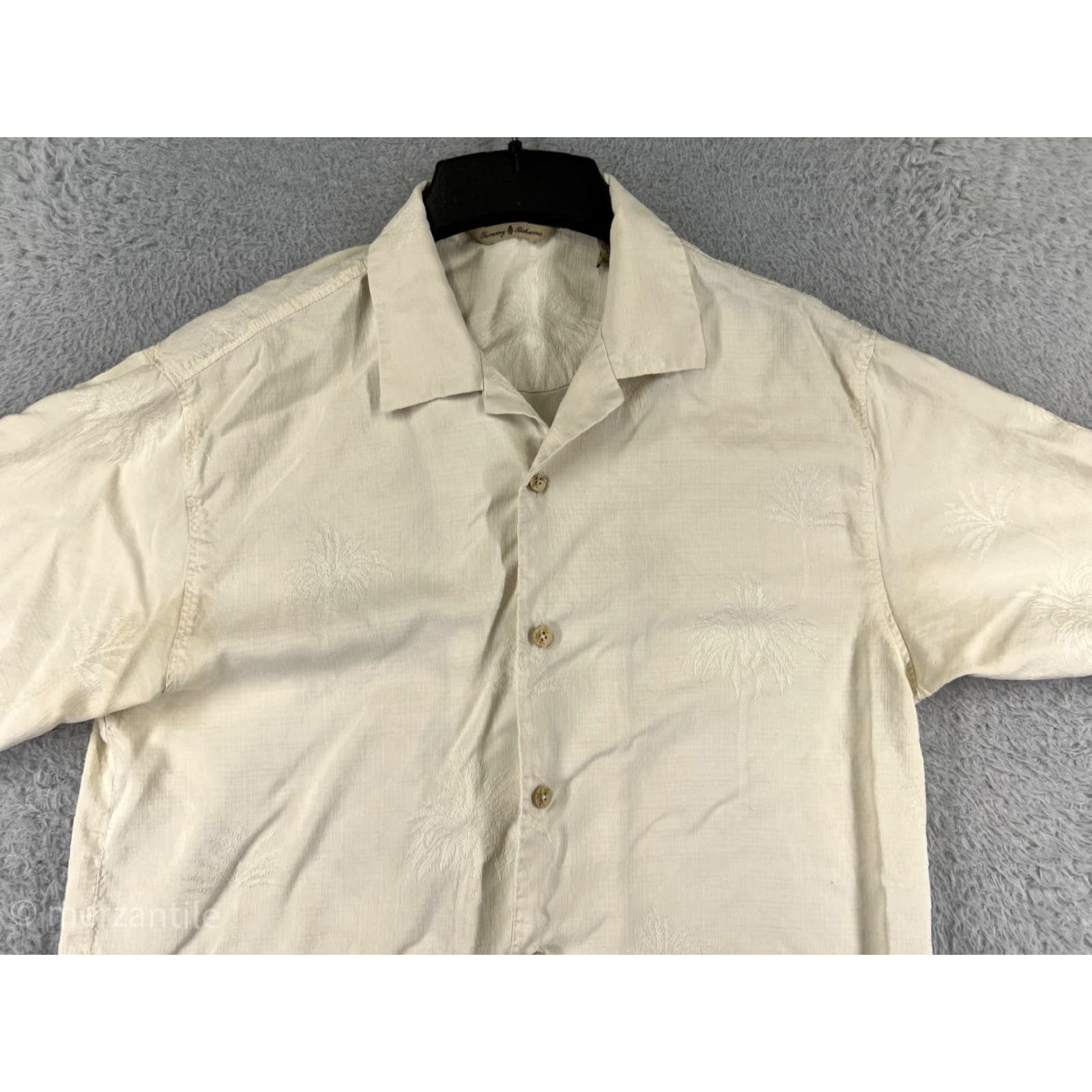 Tommy Bahama VINTAGE Tommy Bahama Shirt Men Small Beige 100% Silk Plugged Into Paradise Tour 1993 Size US S / EU 44-46 / 1 - 5 Thumbnail