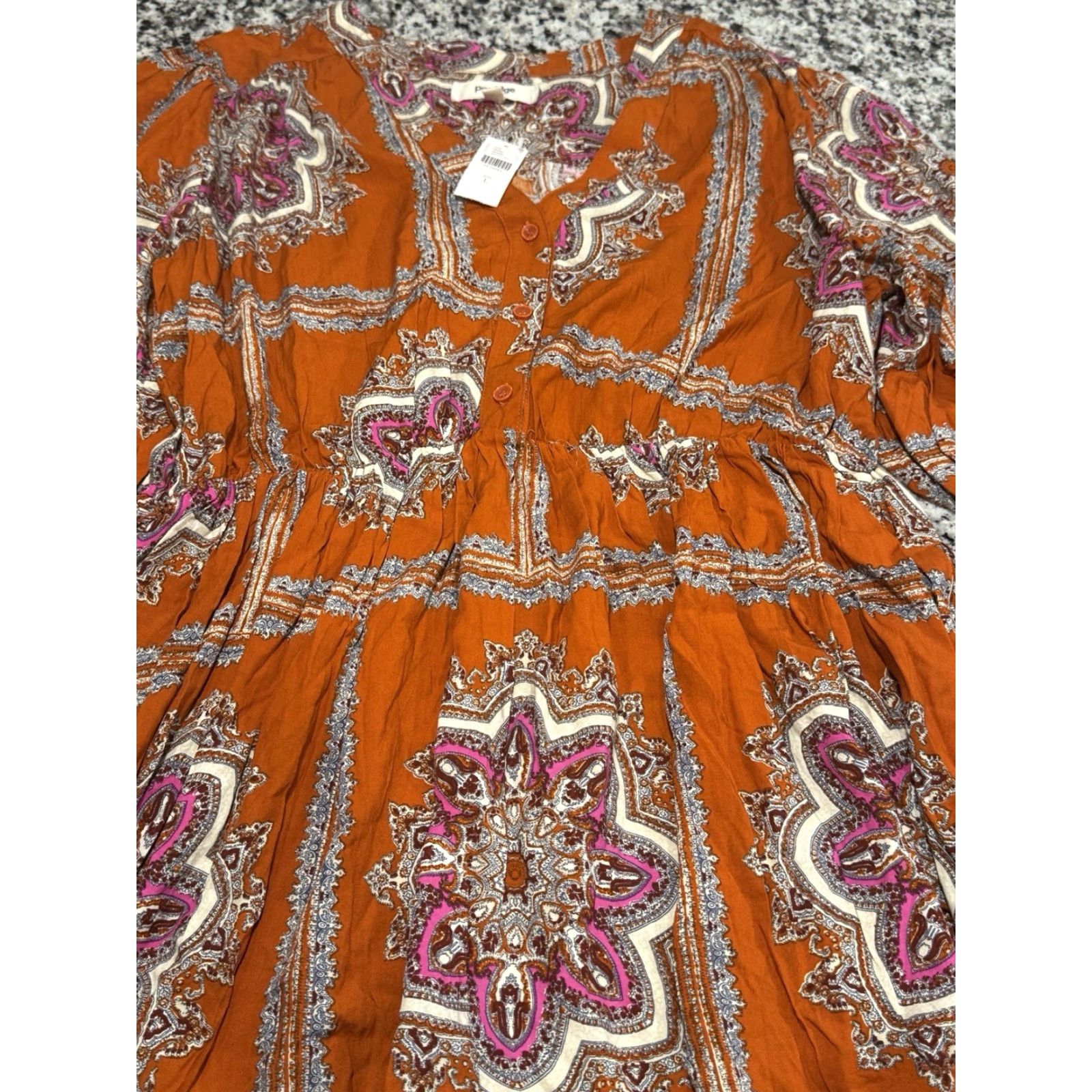 VINTAGE Anthropologie Porridge Isabel Mini Dress Women Large Cotton Casual  Summer Fall Winter