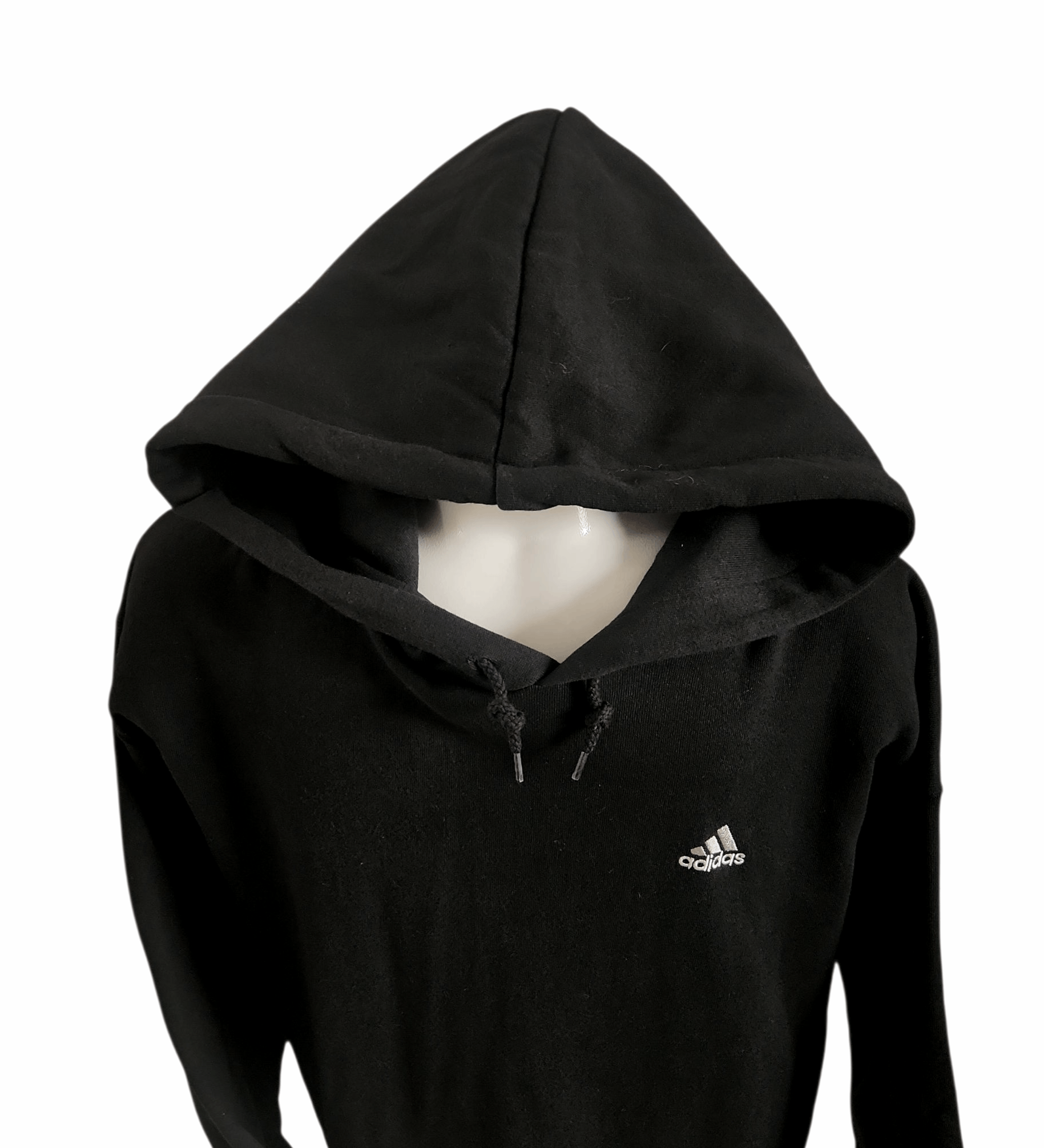 Adidas Adidas Fleece Vintage Black hoodie Sweatshirt 90s USA XL New Size US XL / EU 56 / 4 - 2 Thumbnail