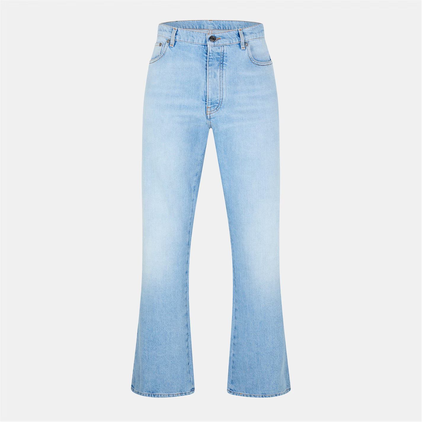 Off-White o1g2r1mq0326 Diag Relax Relaxed Straight Leg Jeans in Blue Size US 34 / EU 50 - 1 Thumbnail