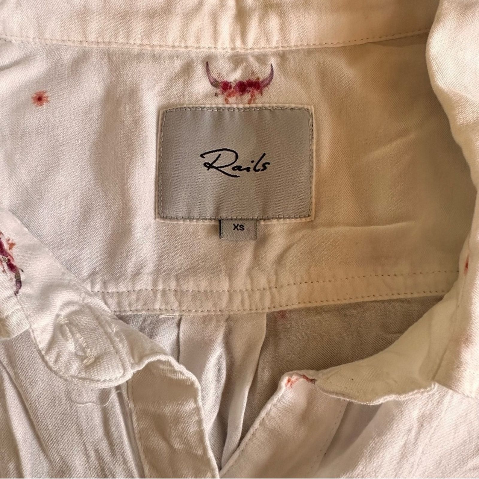 Rails Rails “Rocsi” Button Down in Indio Print – White – Size XS Size XS / US 0-2 / IT 36-38 - 2 Thumbnail