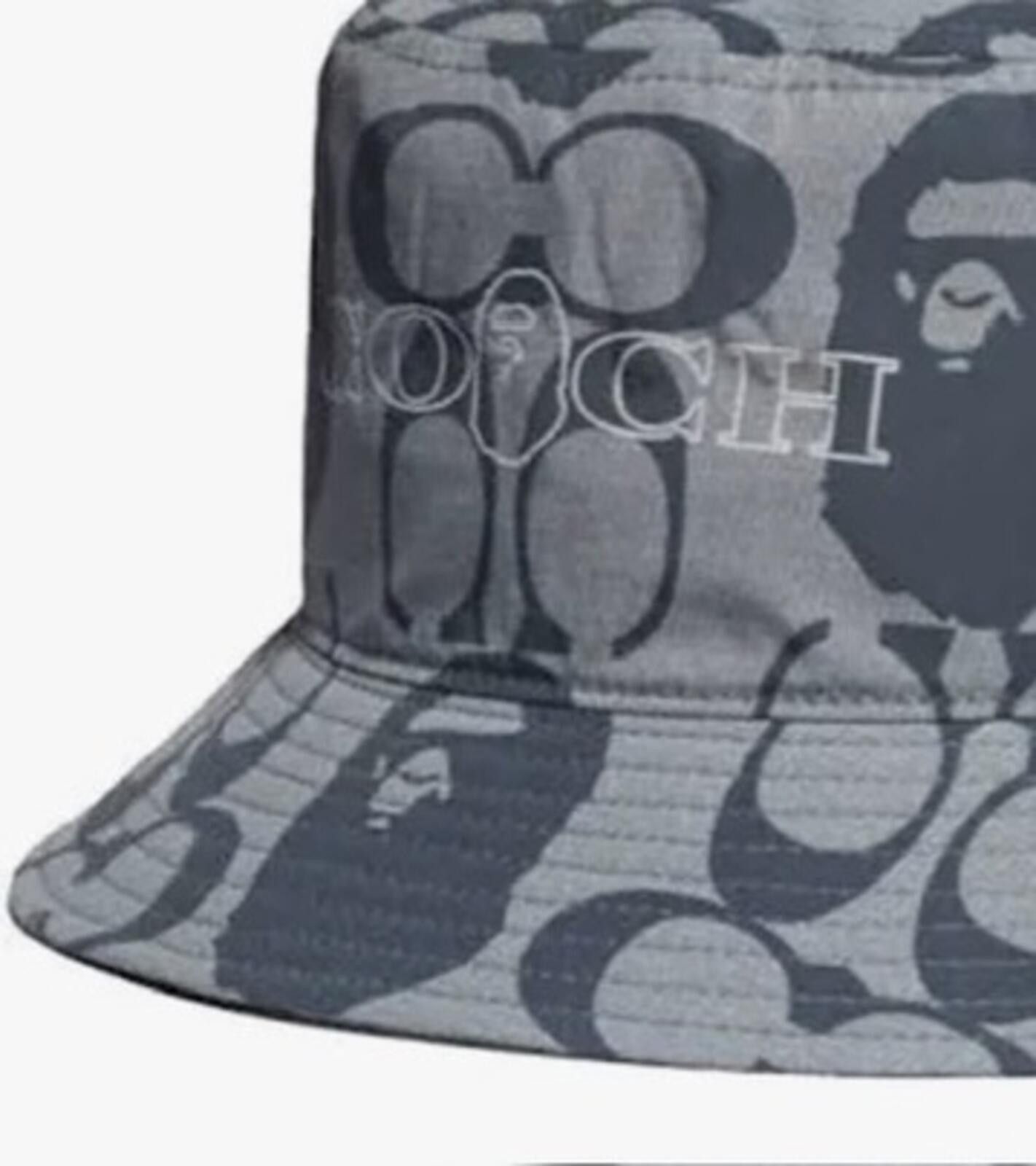 Coach BAPE x Coach Bucket Hat Navy / Gray StockX Certified M Large Size ONE SIZE - 2 Thumbnail