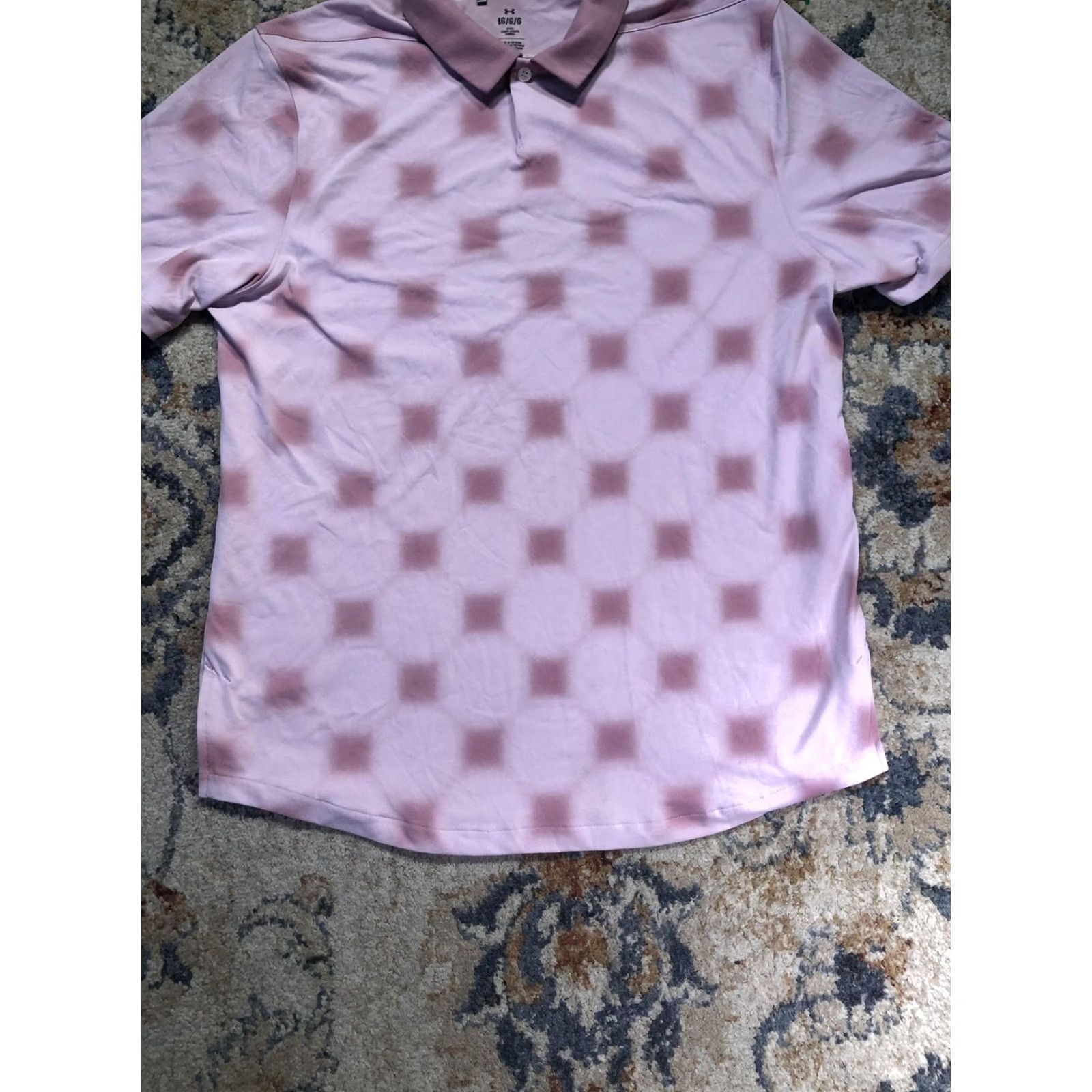 Under Armour Under Armour Curry Polo Shirt Mens L Pink Geometric Performance Short Sleeve Size US L / EU 52-54 / 3 - 5 Thumbnail