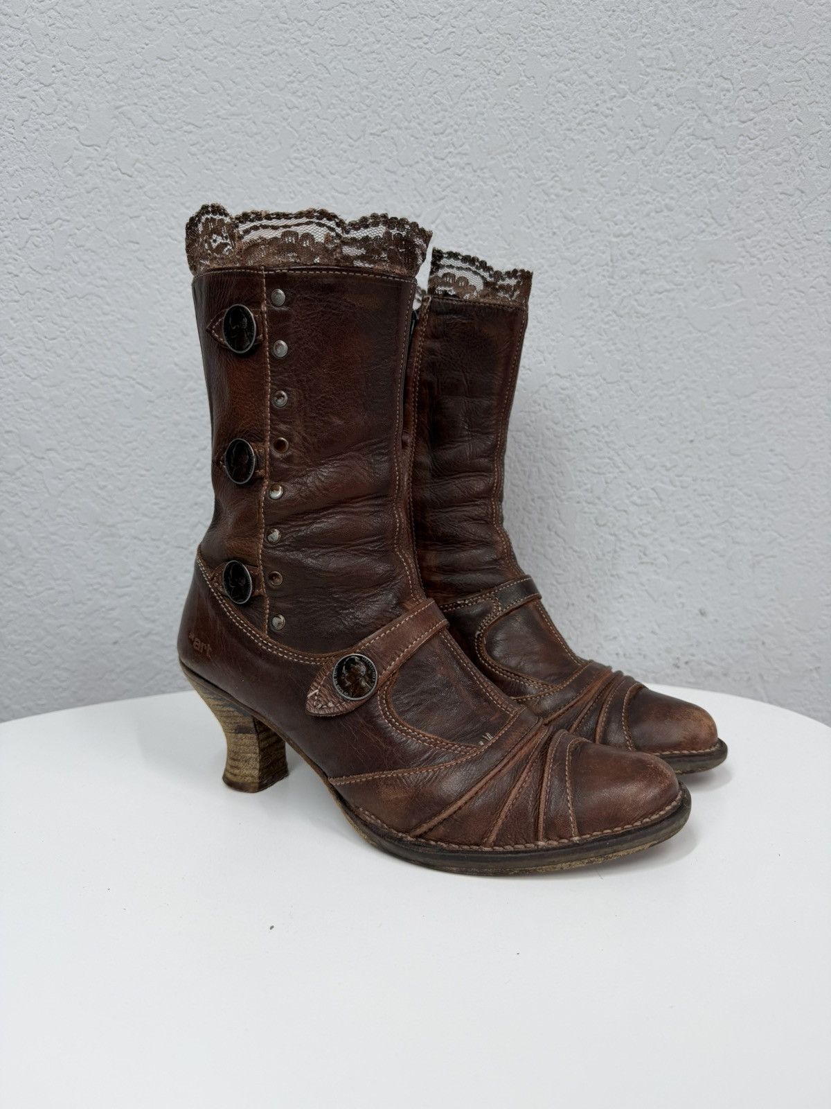 A.S.98 Vintage AS 98 Rick Owens Style Zip Ankle Leather Biker Boots Size US 9 / IT 39 - 8 Thumbnail