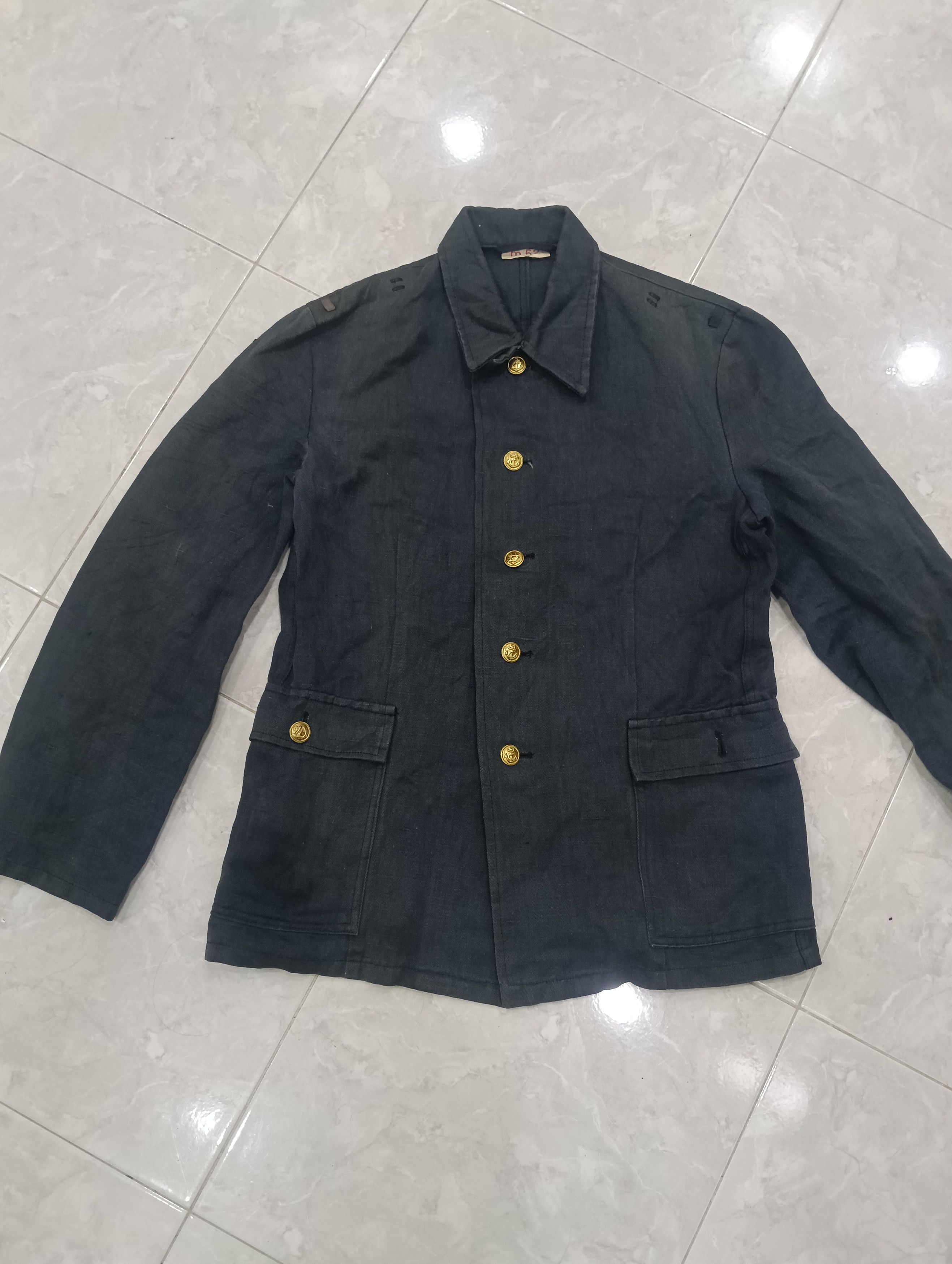 Other Vintage 50s/60s East Germany Navy Hbt Jacket Size US L / EU 52-54 / 3 - 2 Thumbnail