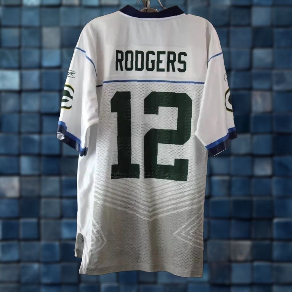 NFL Reebok NFL Green Bay Packers #12 Aaron Rodgers 2011 Superbowl Jersey Mens Size M White Size US M / EU 48-50 / 2 - 1 Thumbnail