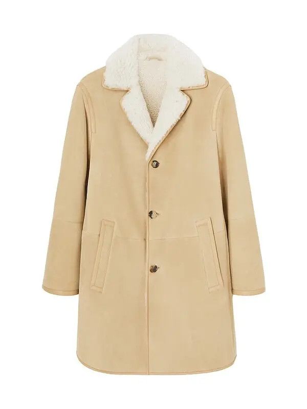 Loro Piana o1w1db10824 Sedrun Shearling Coat in Beige Size US S / EU 44-46 / 1 - 1 Thumbnail